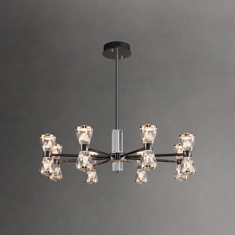 Orvelion Postmodern Luxury Honeycomb LED Acrylic Metal Chandelier - Lamp Copper