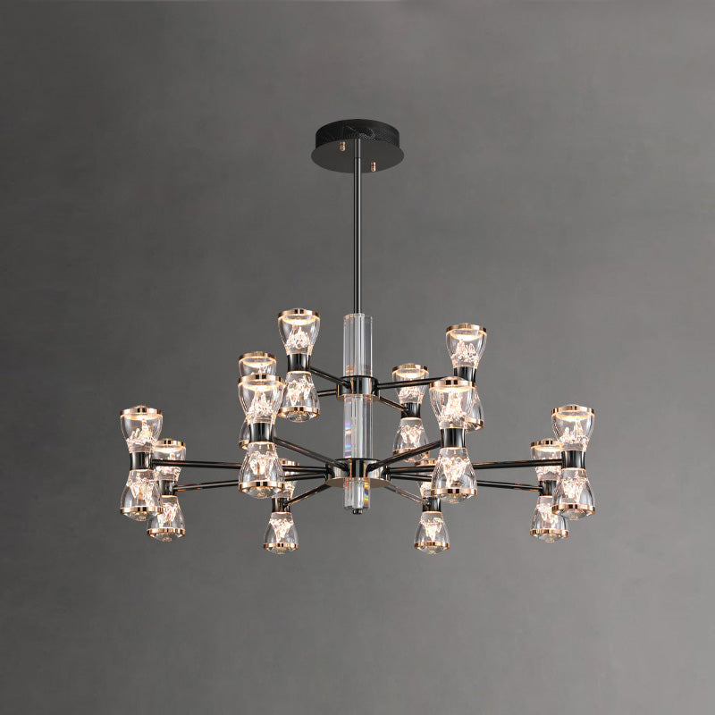 Orvelion Postmodern Luxury Honeycomb LED Acrylic Metal Chandelier - Lamp Copper