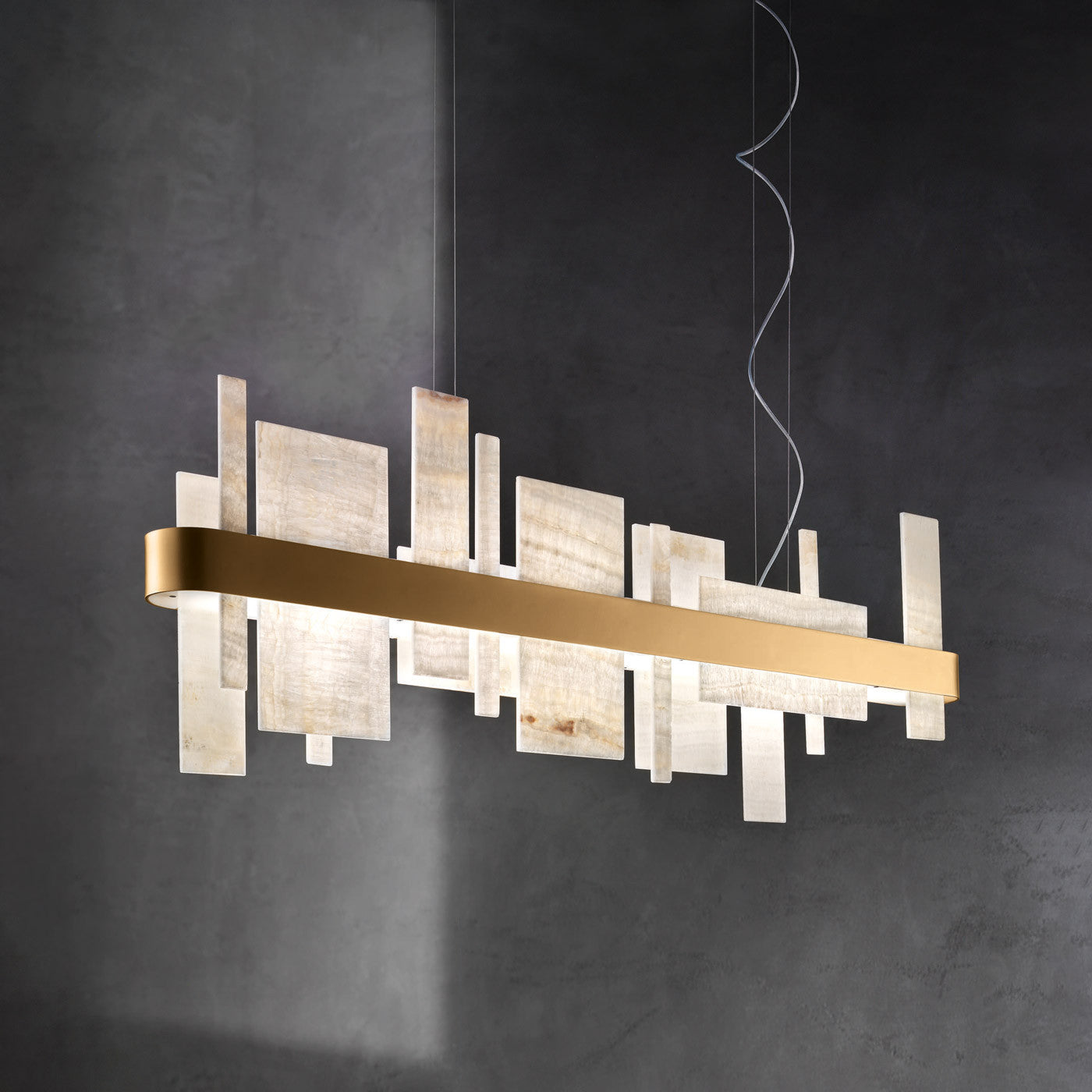 Honice Postmodern Luxury LED Metal Chandelier - Lamp Copper