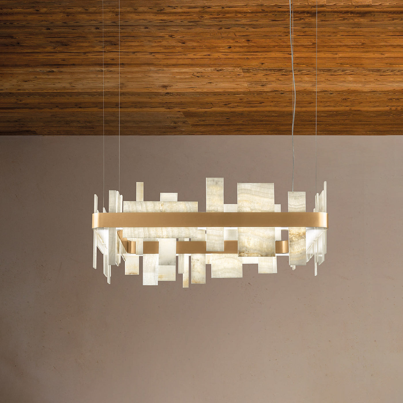 Honice Postmodern Luxury LED Metal Chandelier - Lamp Copper