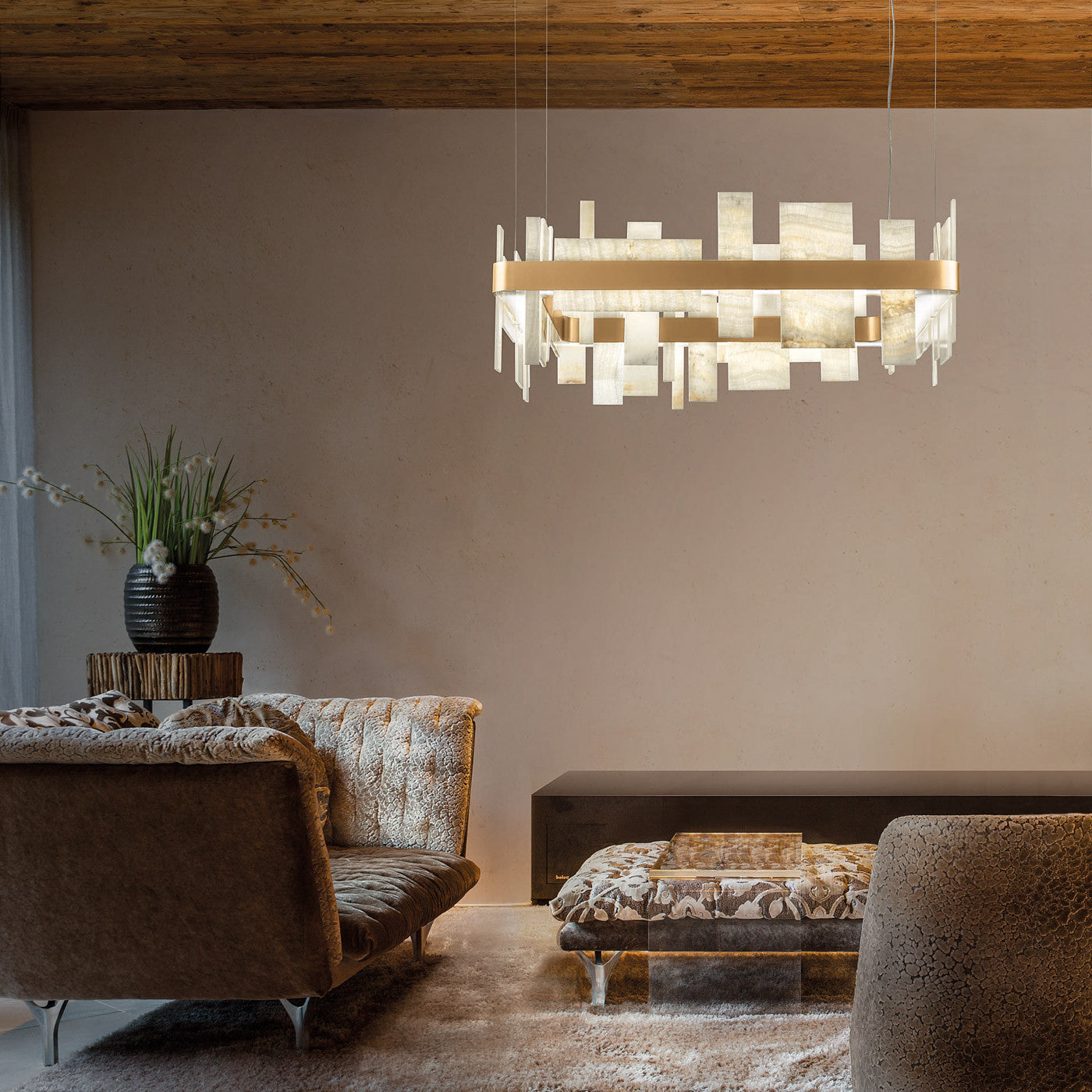Honice Postmodern Luxury LED Metal Chandelier - Lamp Copper