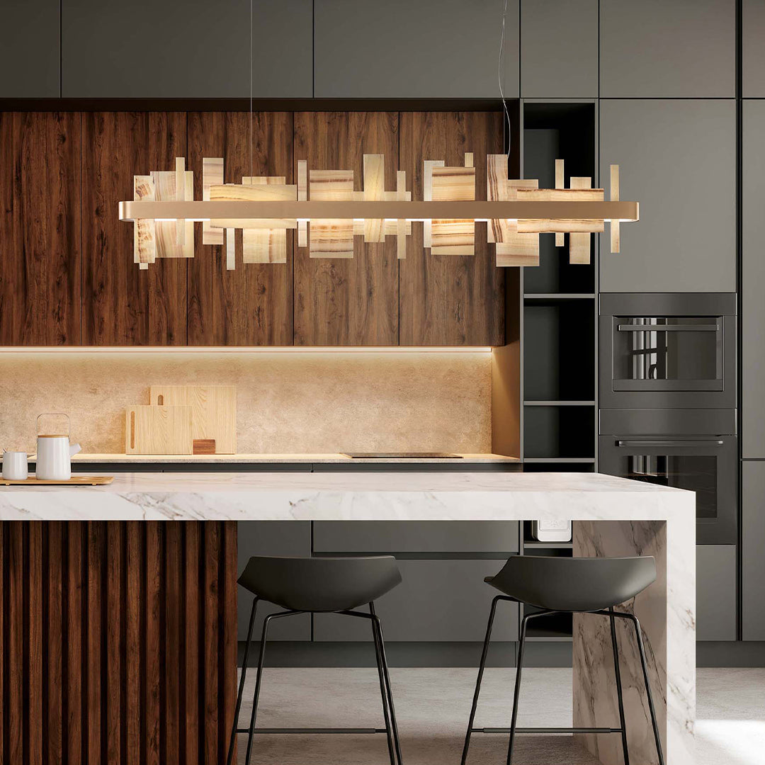 Honice Postmodern Luxury LED Metal Chandelier - Lamp Copper