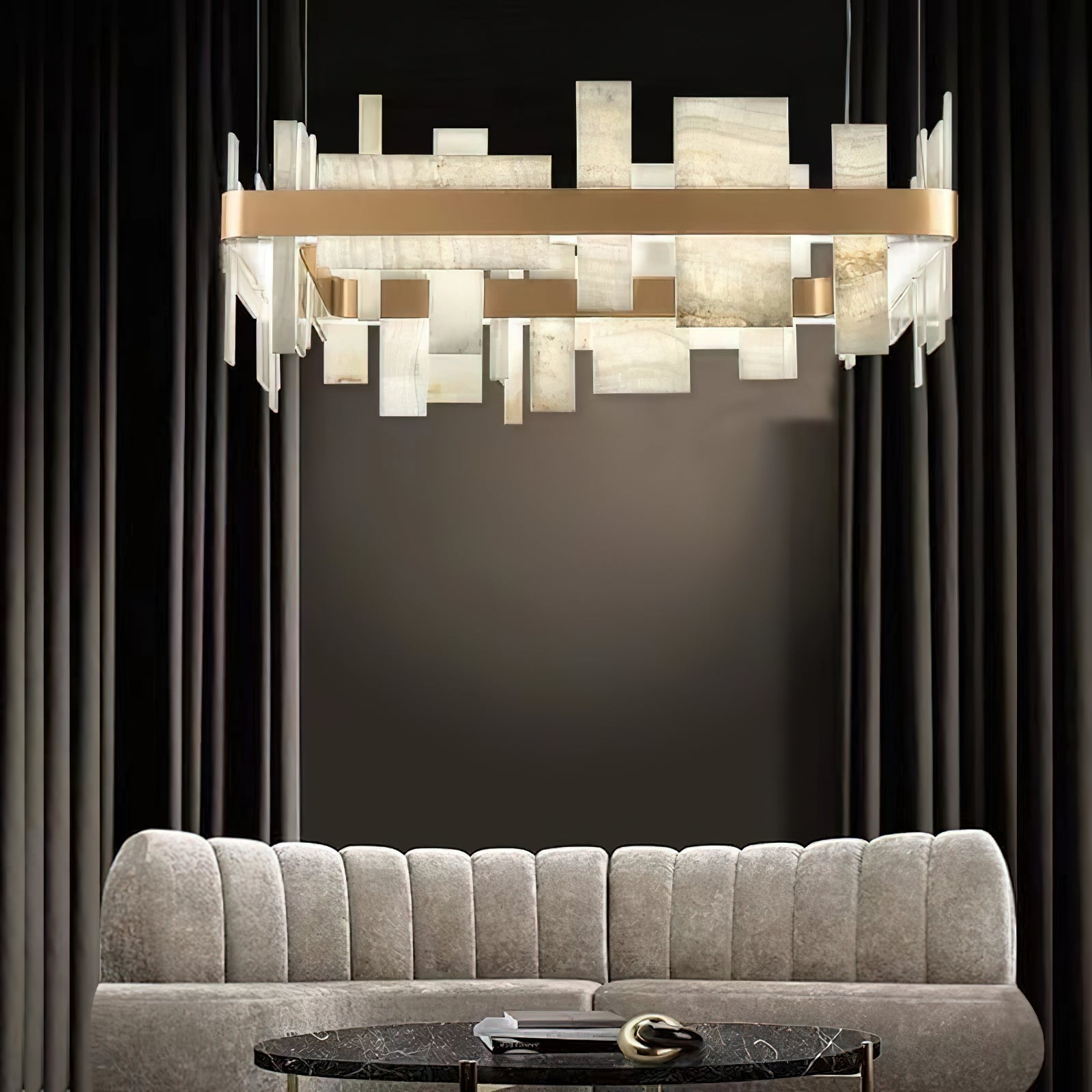 Honice Postmodern Luxury LED Metal Chandelier - Lamp Copper