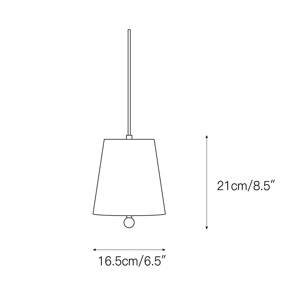 Elphaira Modern Minimalist House Cord Linen Metal Pendant Lamp - Lamp Copper