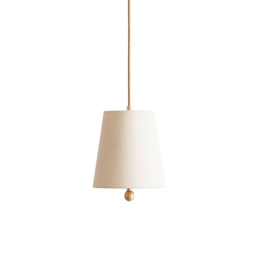 Elphaira Modern Minimalist House Cord Linen Metal Pendant Lamp - Lamp Copper