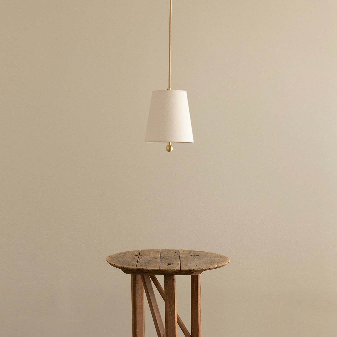 Elphaira Modern Minimalist House Cord Linen Metal Pendant Lamp - Lamp Copper
