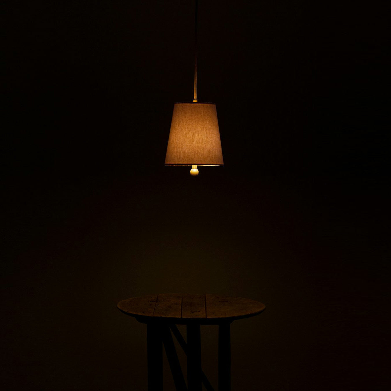 Elphaira Modern Minimalist House Cord Linen Metal Pendant Lamp - Lamp Copper