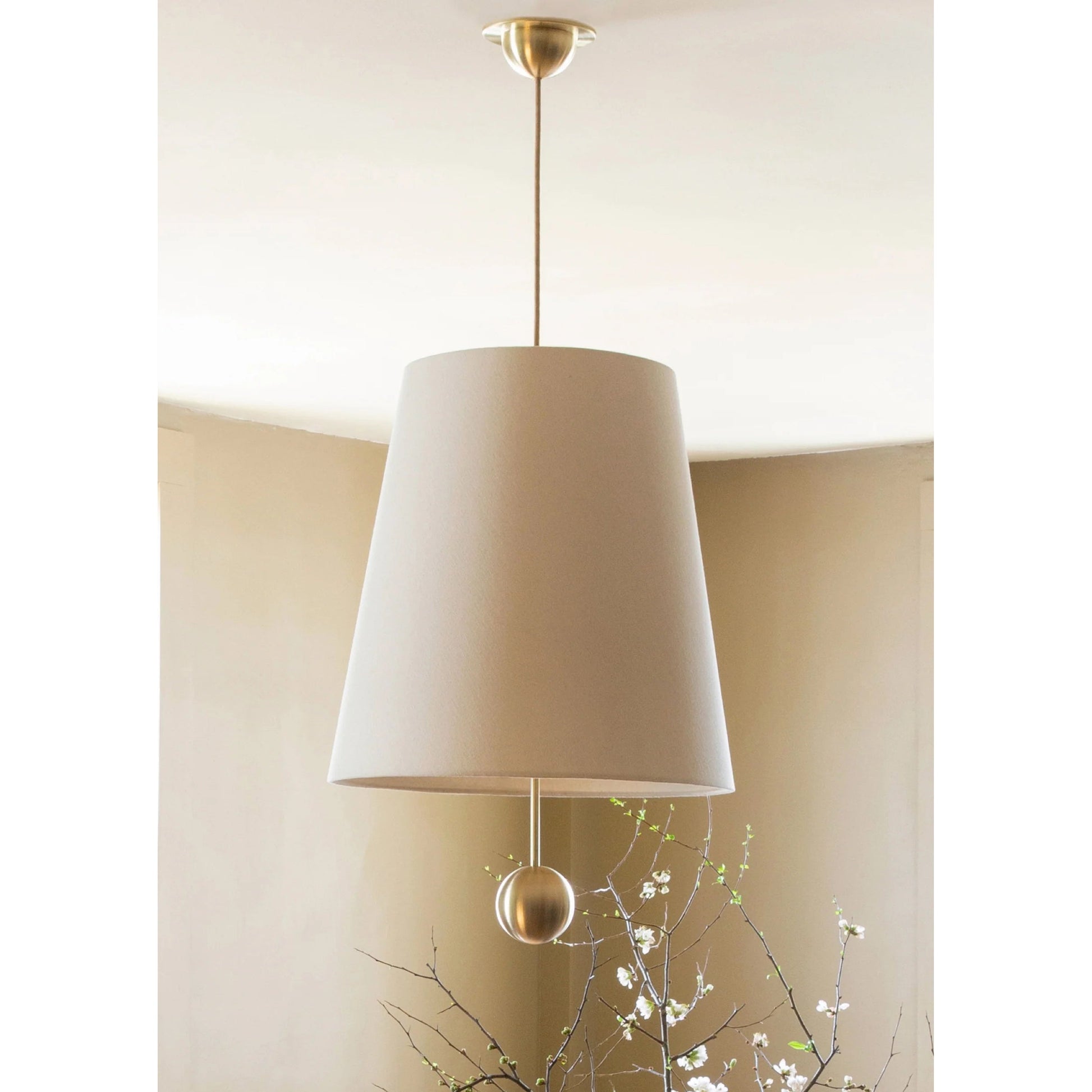 Elphaira Modern Minimalist House Cord Linen Metal Pendant Lamp - Lamp Copper