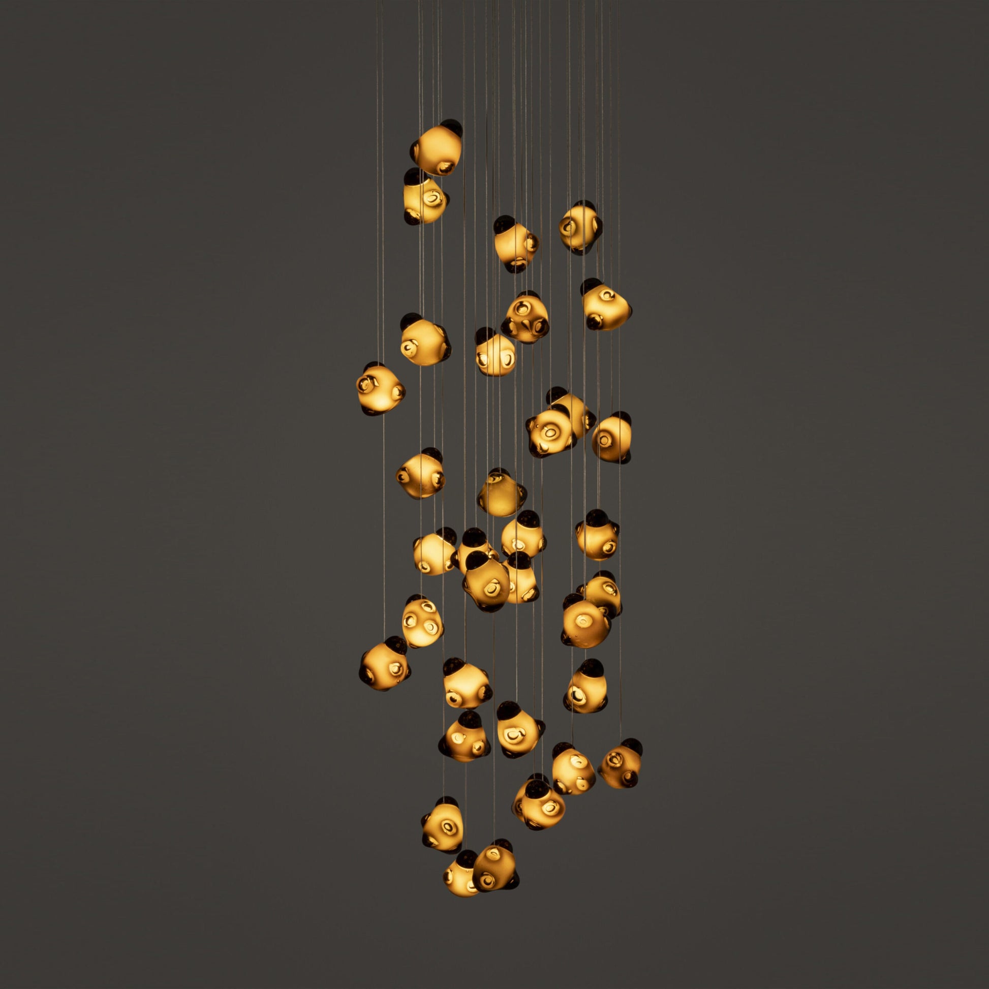 Vasilen Modern Minimalist Ice Pier Black Glass Pendant Lamp - Lamp Copper