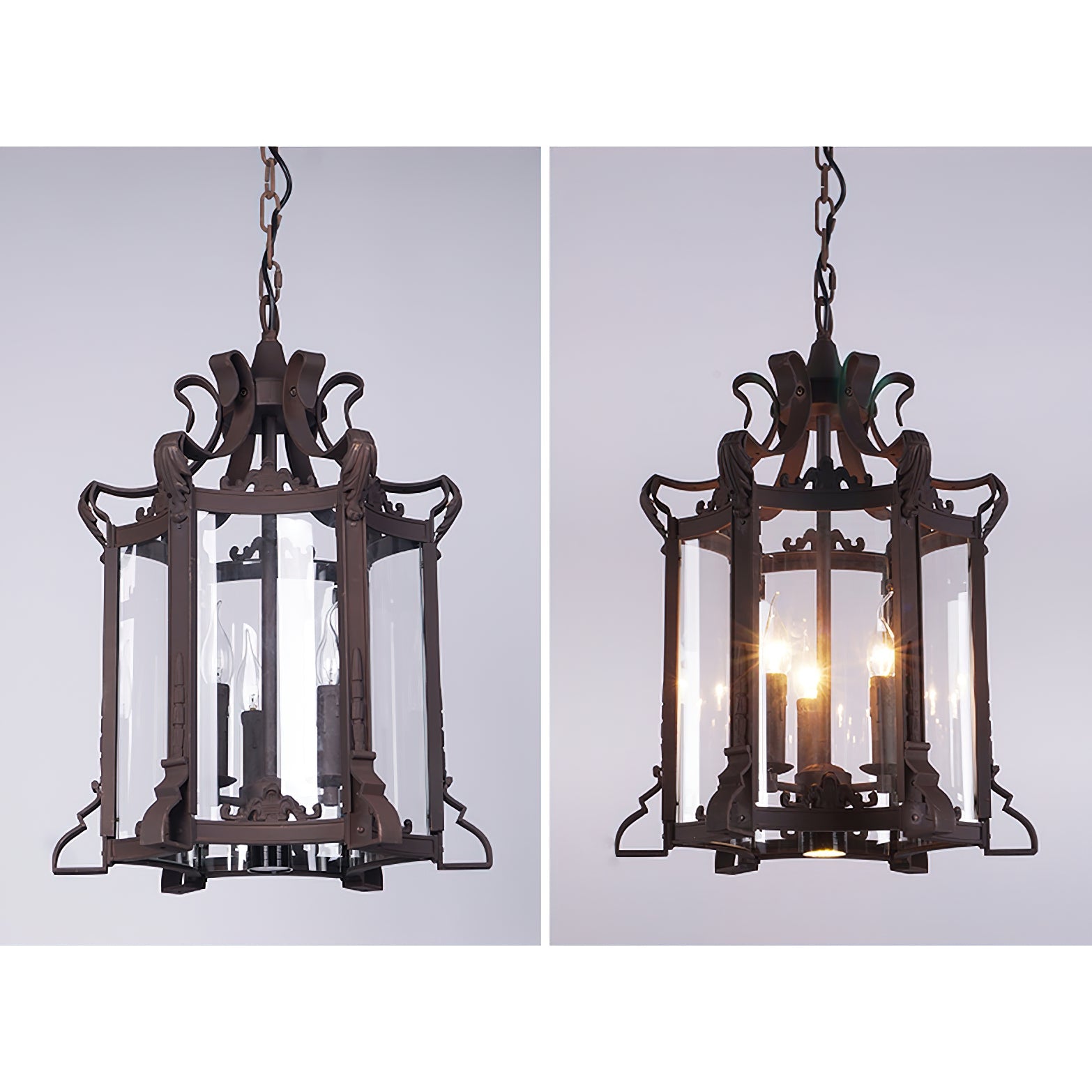Venoryra Vintage Unique Rust Metal Chandelier - Lamp Copper