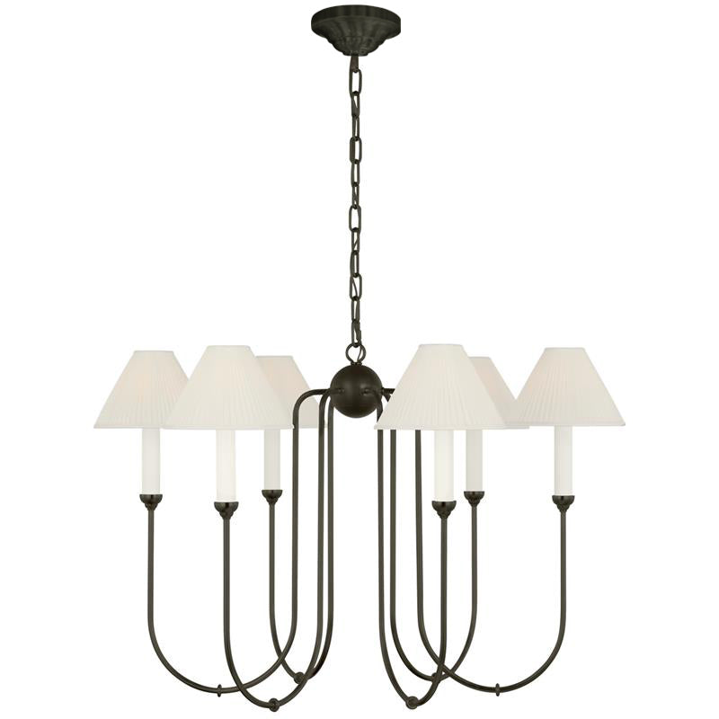 Cotalisra Vintage Industrial Metal Fabric Chandelier - Lamp Copper