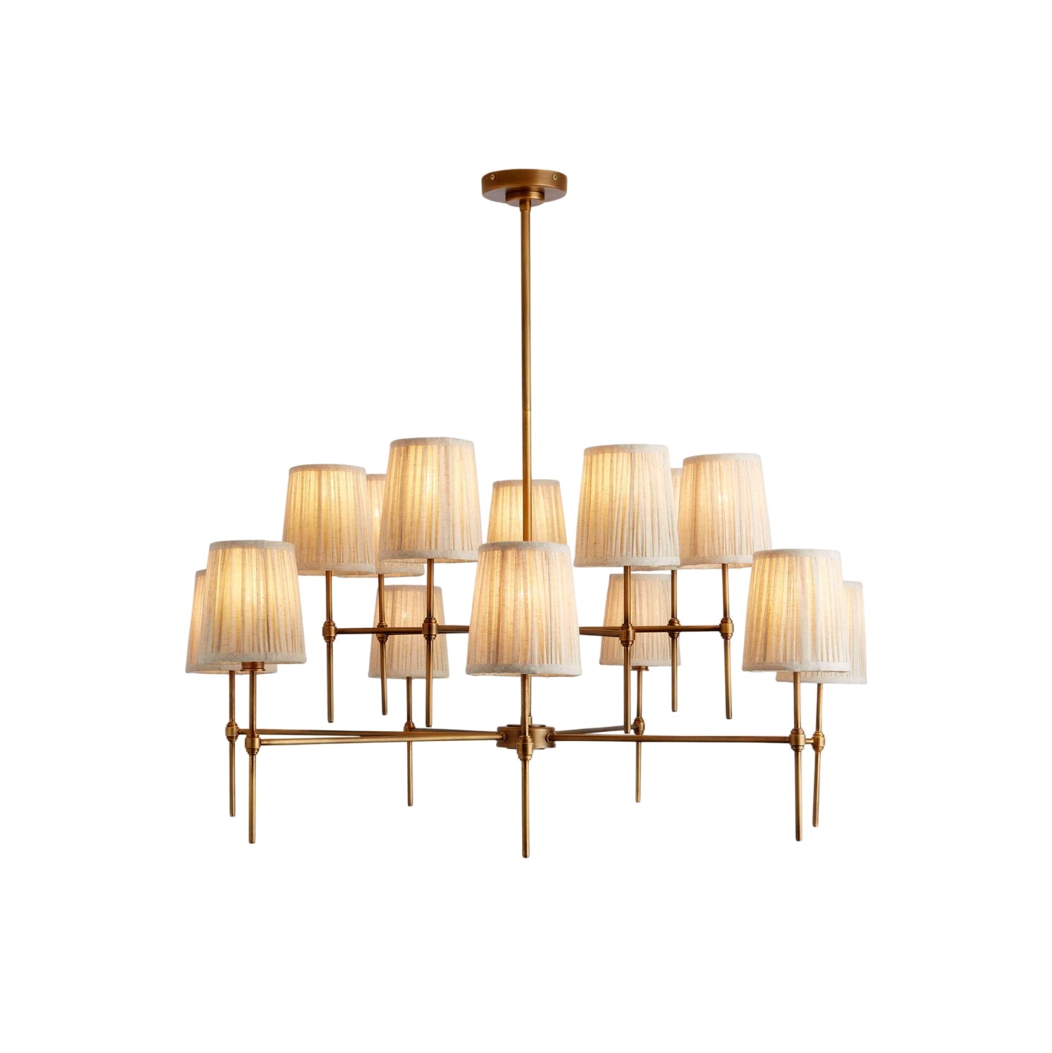 Erthaos Premium Elegance Metal Fabric Chandelier - Lamp Copper