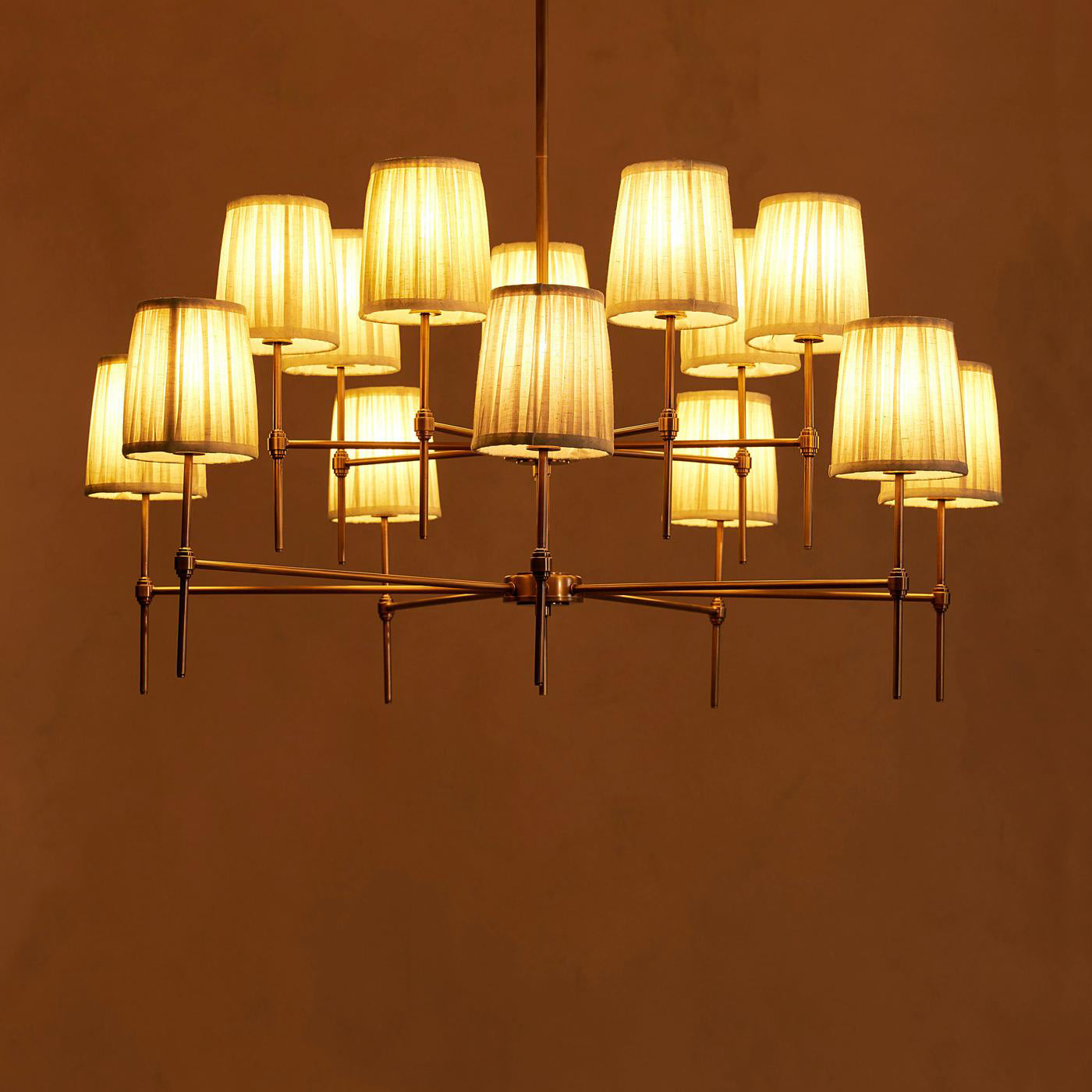 Erthaos Premium Elegance Metal Fabric Chandelier - Lamp Copper