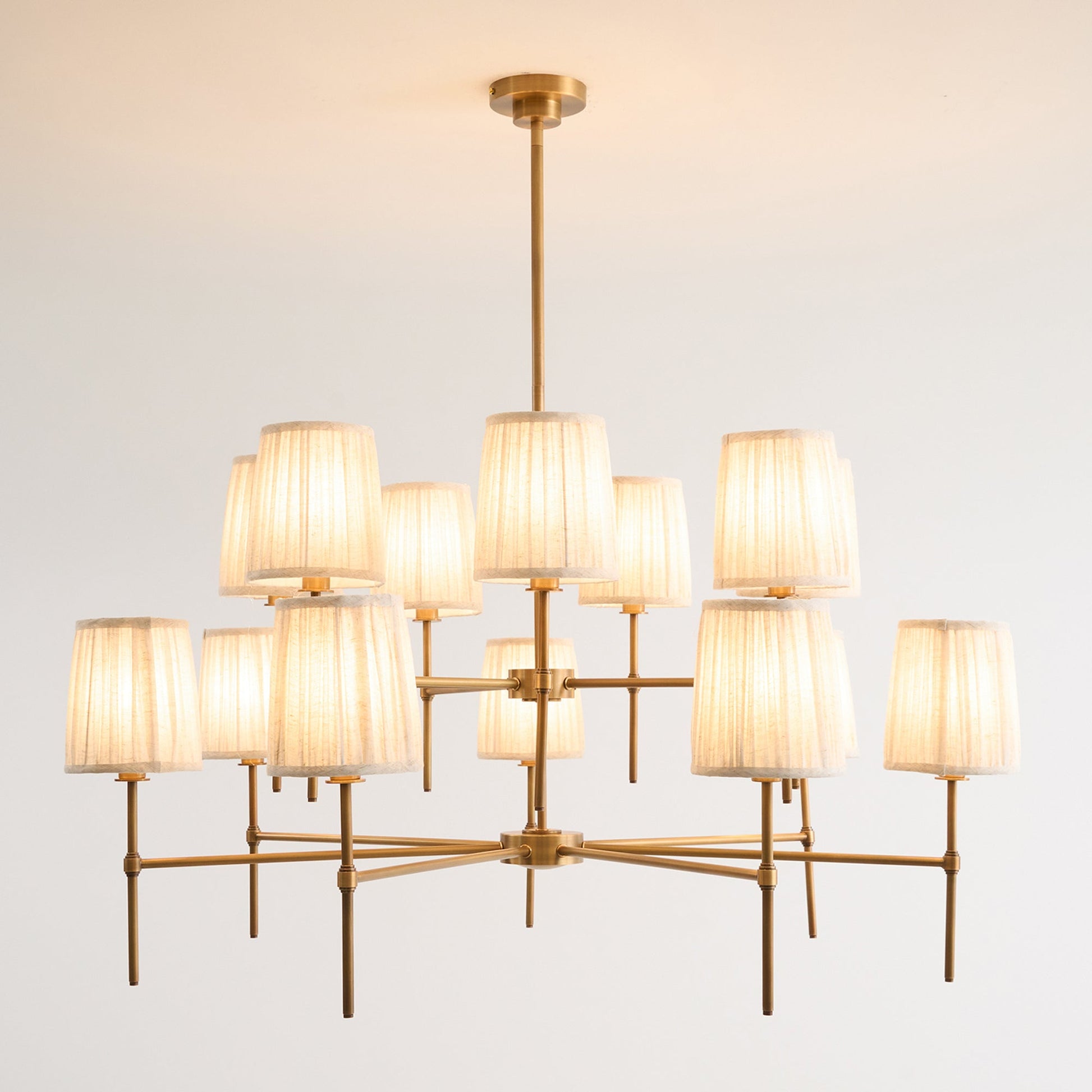 Erthaos Premium Elegance Metal Fabric Chandelier - Lamp Copper