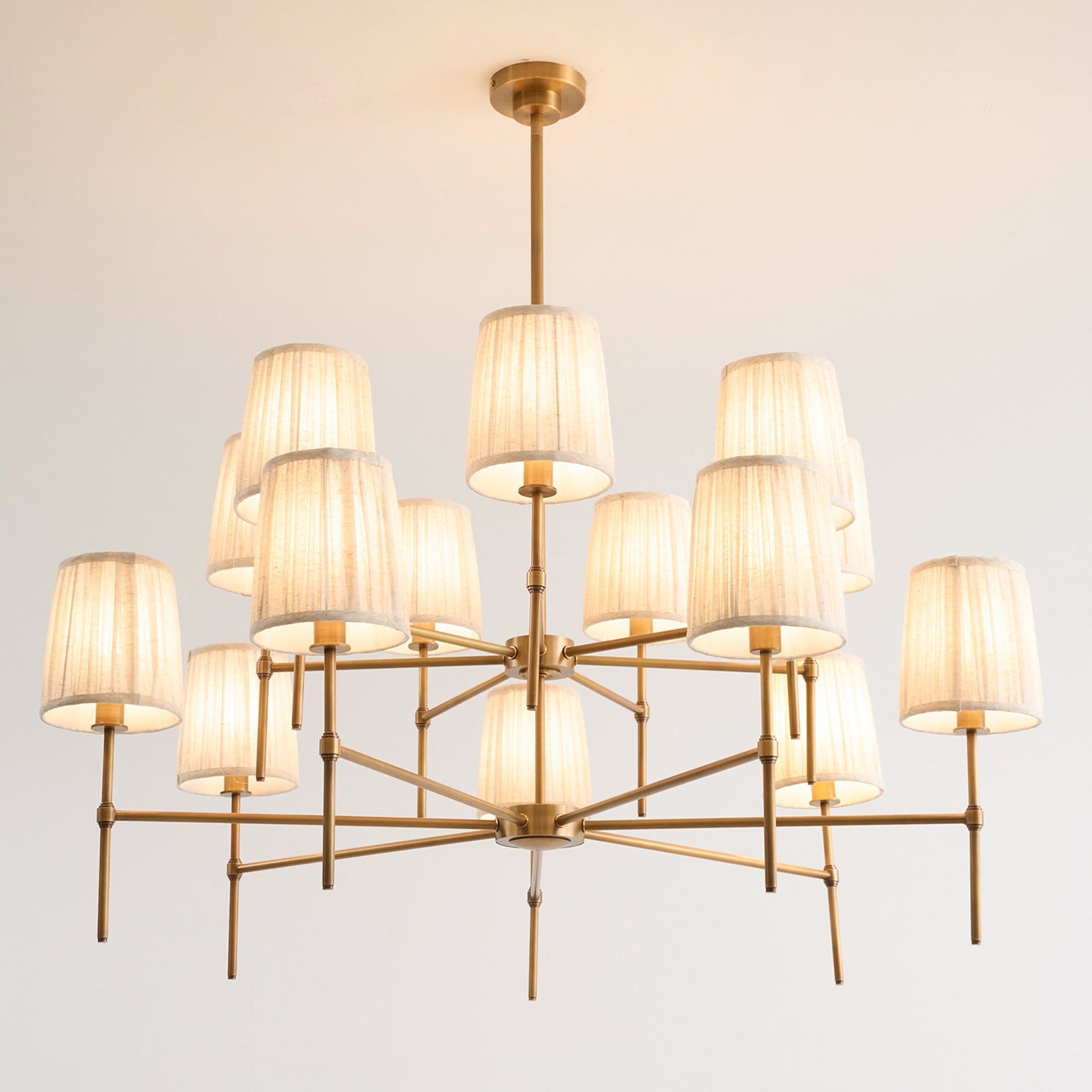 Erthaos Premium Elegance Metal Fabric Chandelier - Lamp Copper