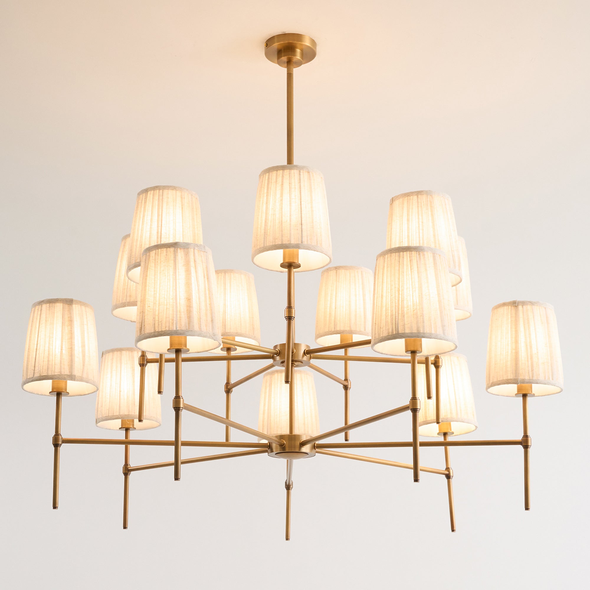 Erthaos Premium Elegance Metal Fabric Chandelier - Lamp Copper
