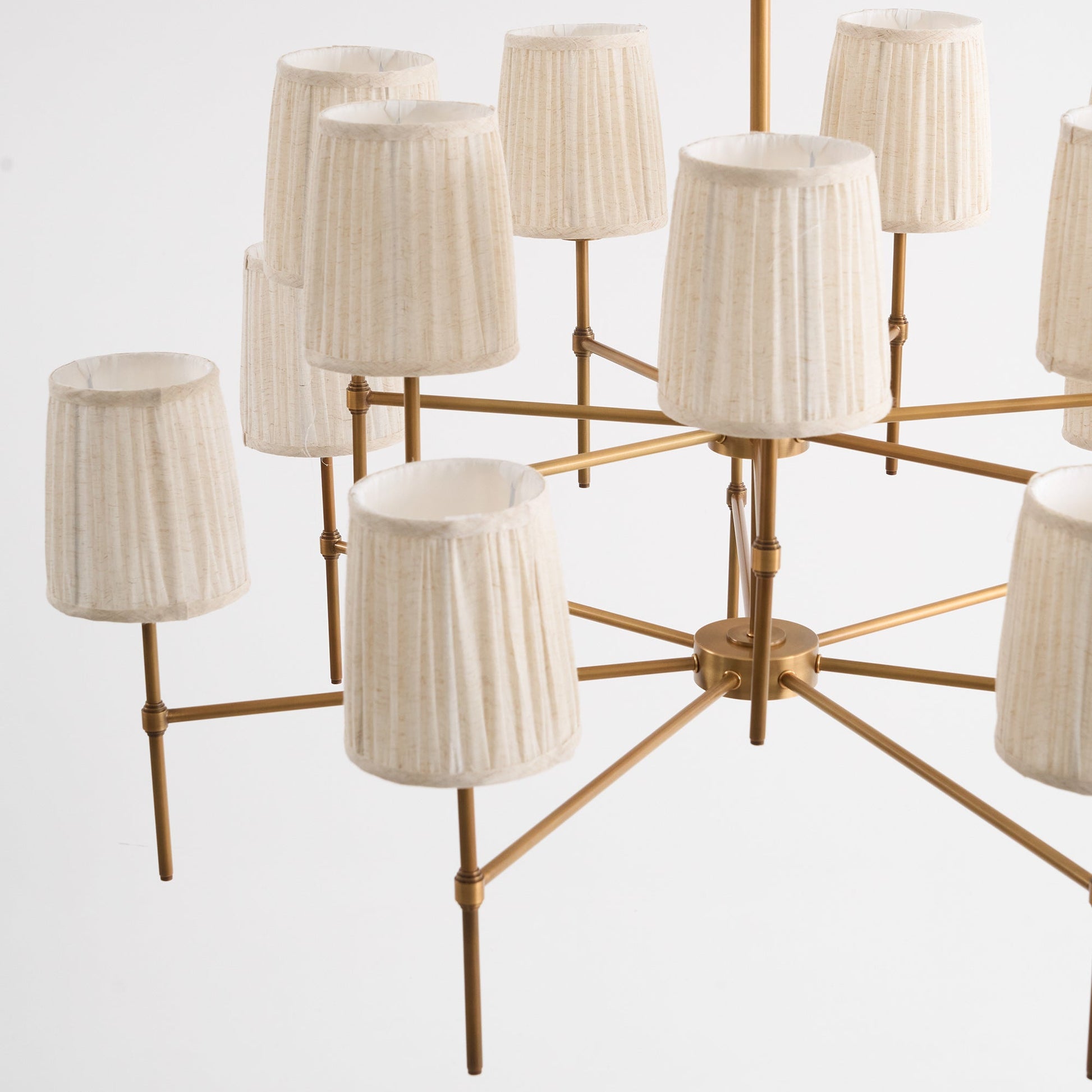 Erthaos Premium Elegance Metal Fabric Chandelier - Lamp Copper