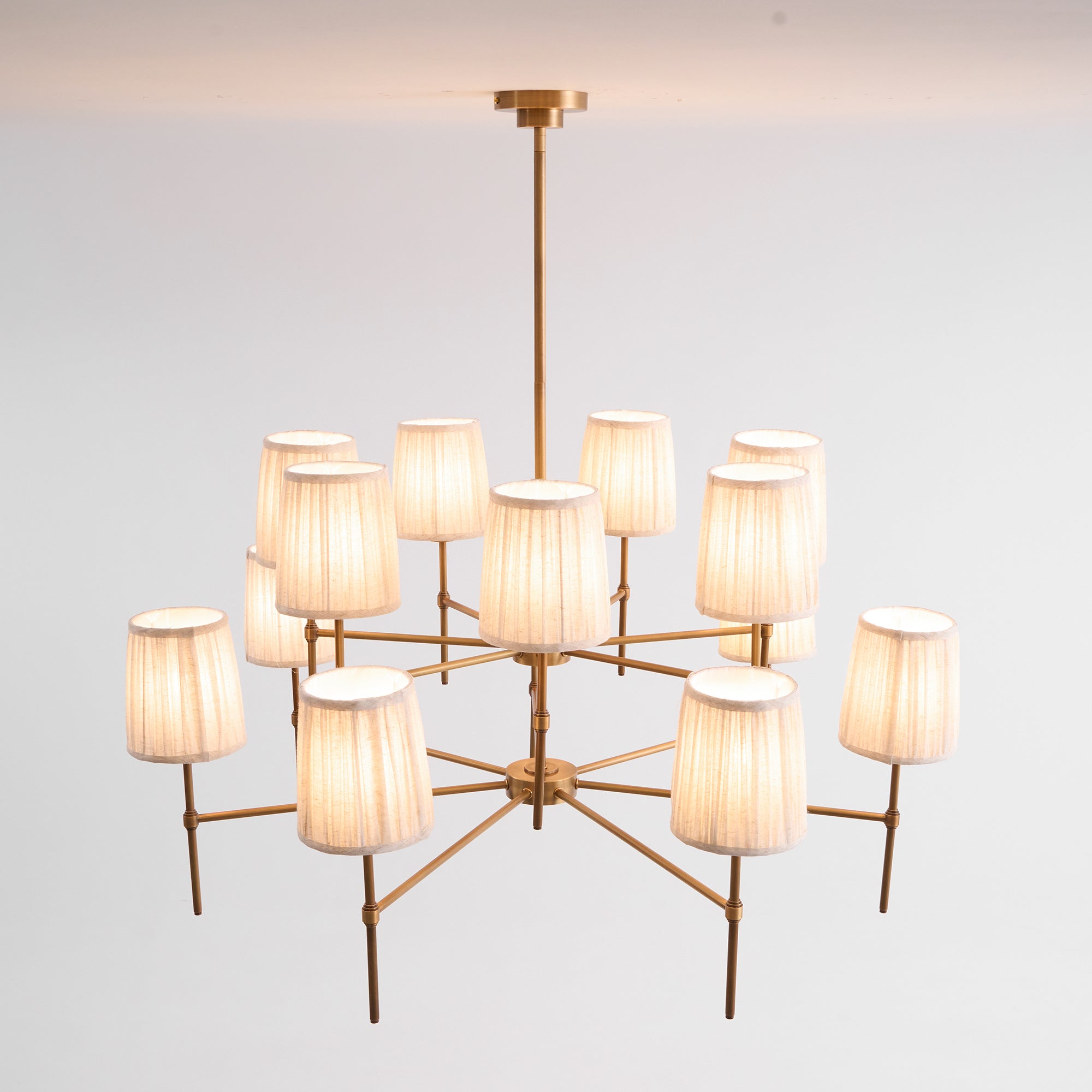 Erthaos Premium Elegance Metal Fabric Chandelier - Lamp Copper
