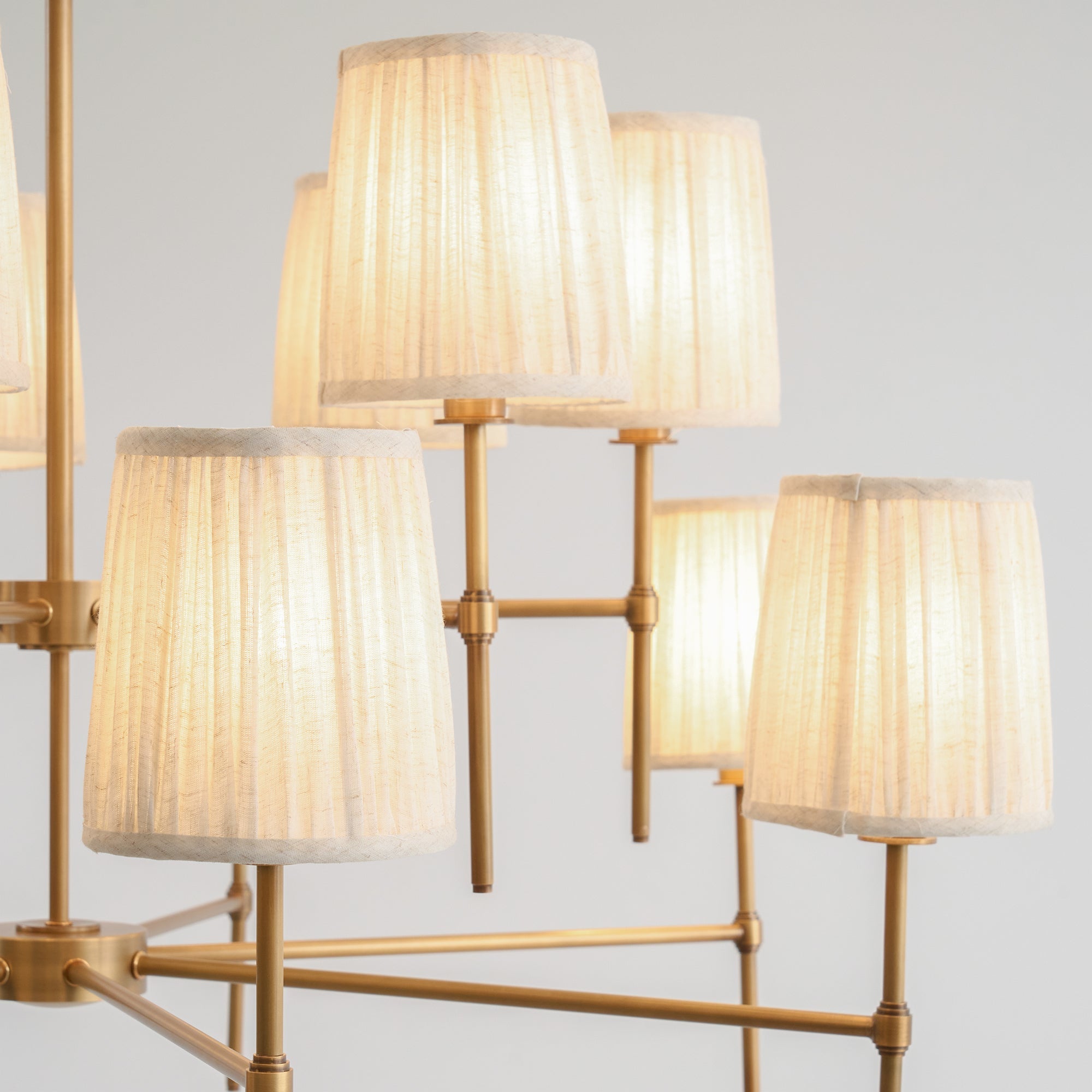 Erthaos Premium Elegance Metal Fabric Chandelier - Lamp Copper