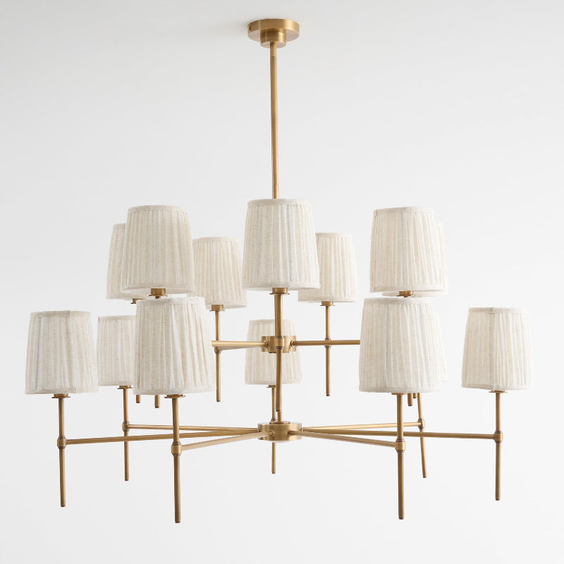 Erthaos Premium Elegance Metal Fabric Chandelier - Lamp Copper