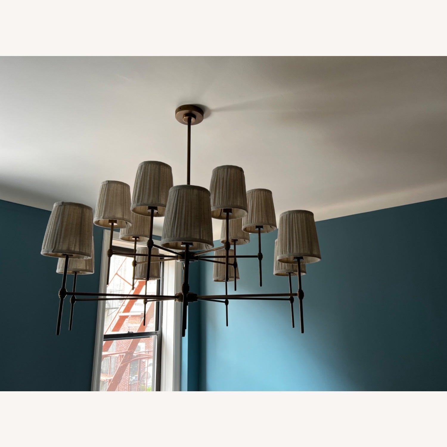 Erthaos Premium Elegance Metal Fabric Chandelier - Lamp Copper