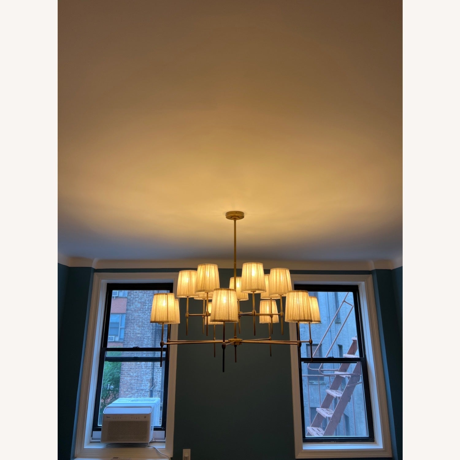 Erthaos Premium Elegance Metal Fabric Chandelier - Lamp Copper