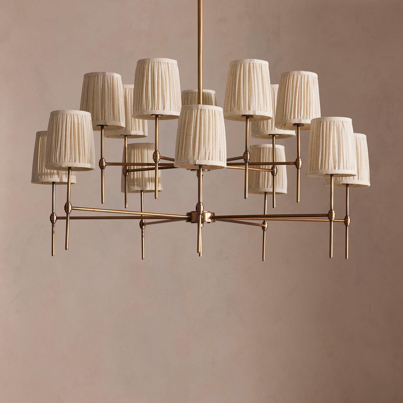 Erthaos Premium Elegance Metal Fabric Chandelier - Lamp Copper
