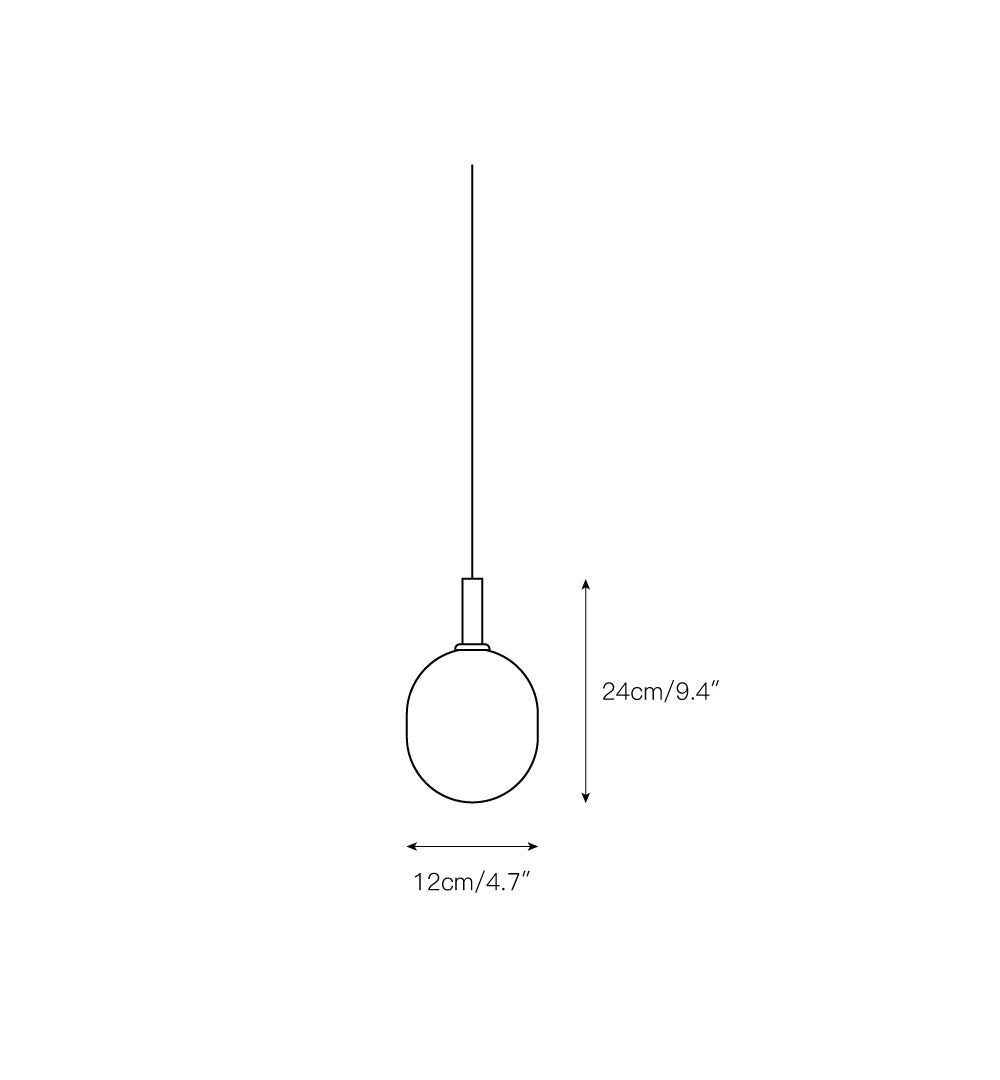 Evmirion Modern Minimalist Horizontal Metal Glass Pendant Lamp - Lamp Copper