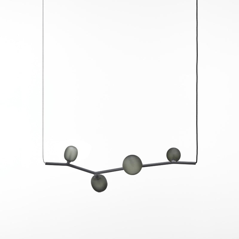 Evmirion Modern Minimalist Horizontal Metal Glass Pendant Lamp - Lamp Copper