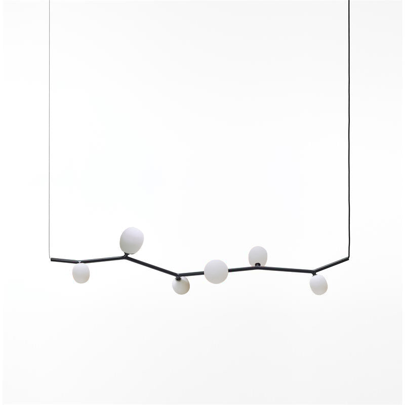 Evmirion Modern Minimalist Horizontal Metal Glass Pendant Lamp - Lamp Copper