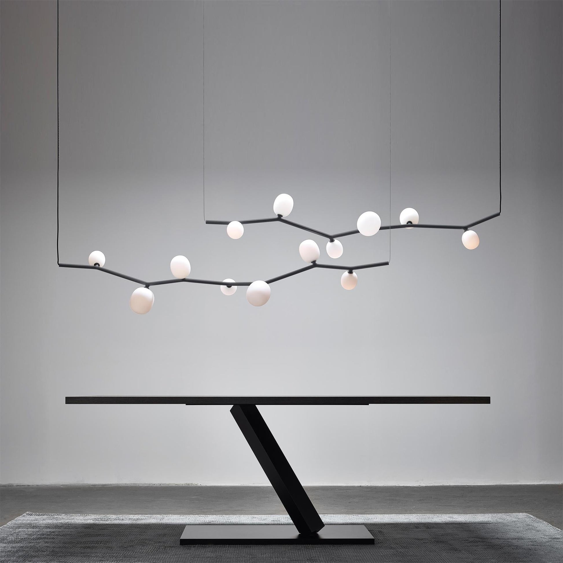Evmirion Modern Minimalist Horizontal Metal Glass Pendant Lamp - Lamp Copper