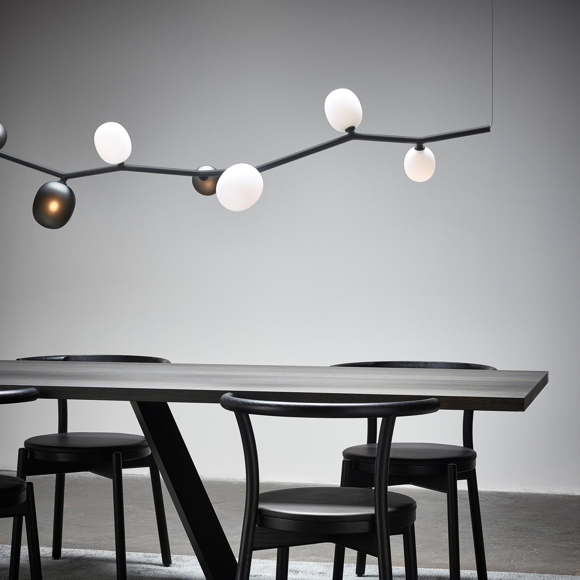 Evmirion Modern Minimalist Horizontal Metal Glass Pendant Lamp - Lamp Copper