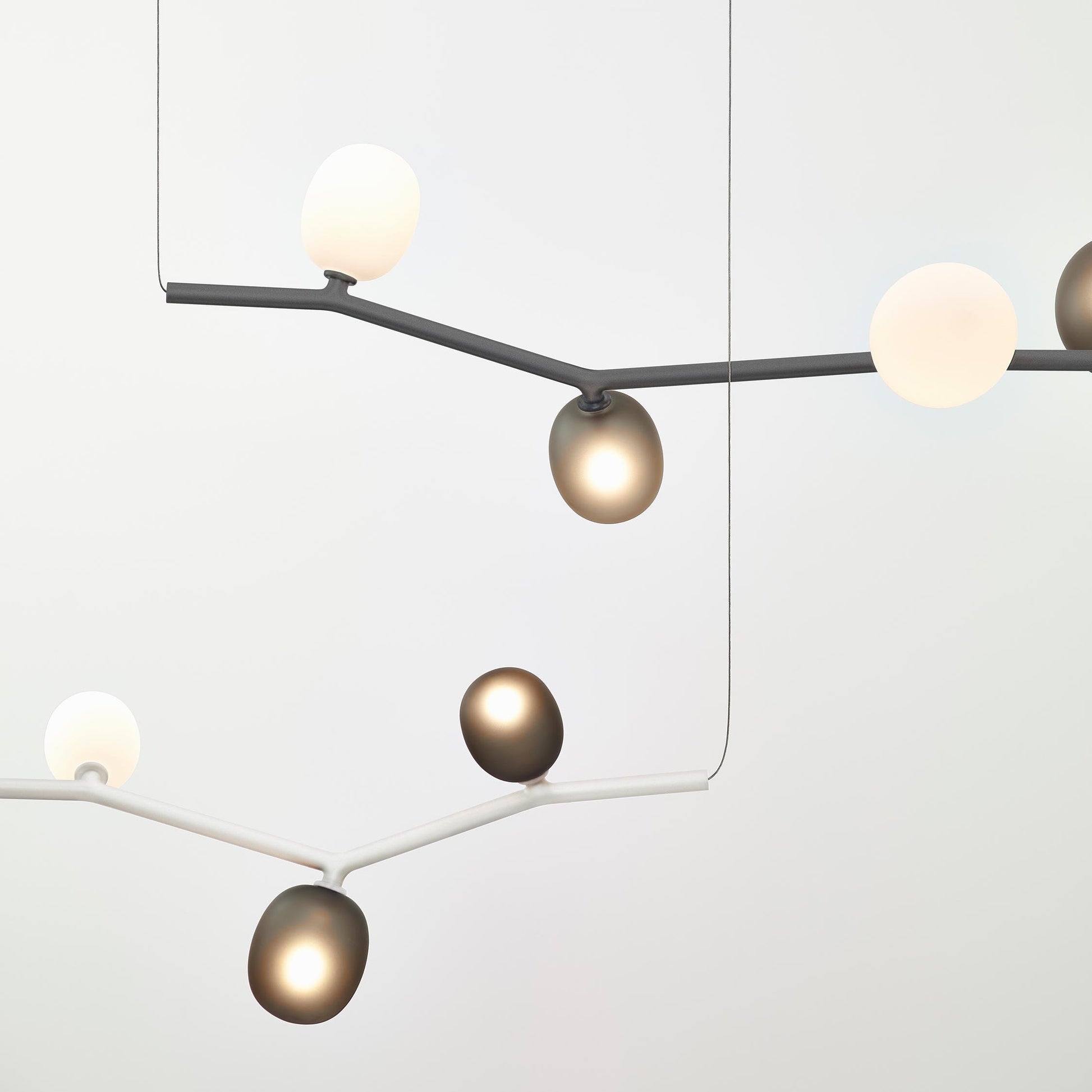 Evmirion Modern Minimalist Horizontal Metal Glass Pendant Lamp - Lamp Copper