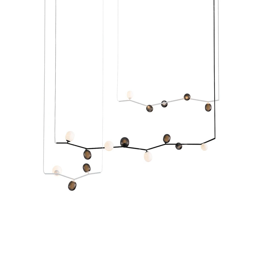 Evmirion Modern Minimalist Horizontal Metal Glass Pendant Lamp - Lamp Copper