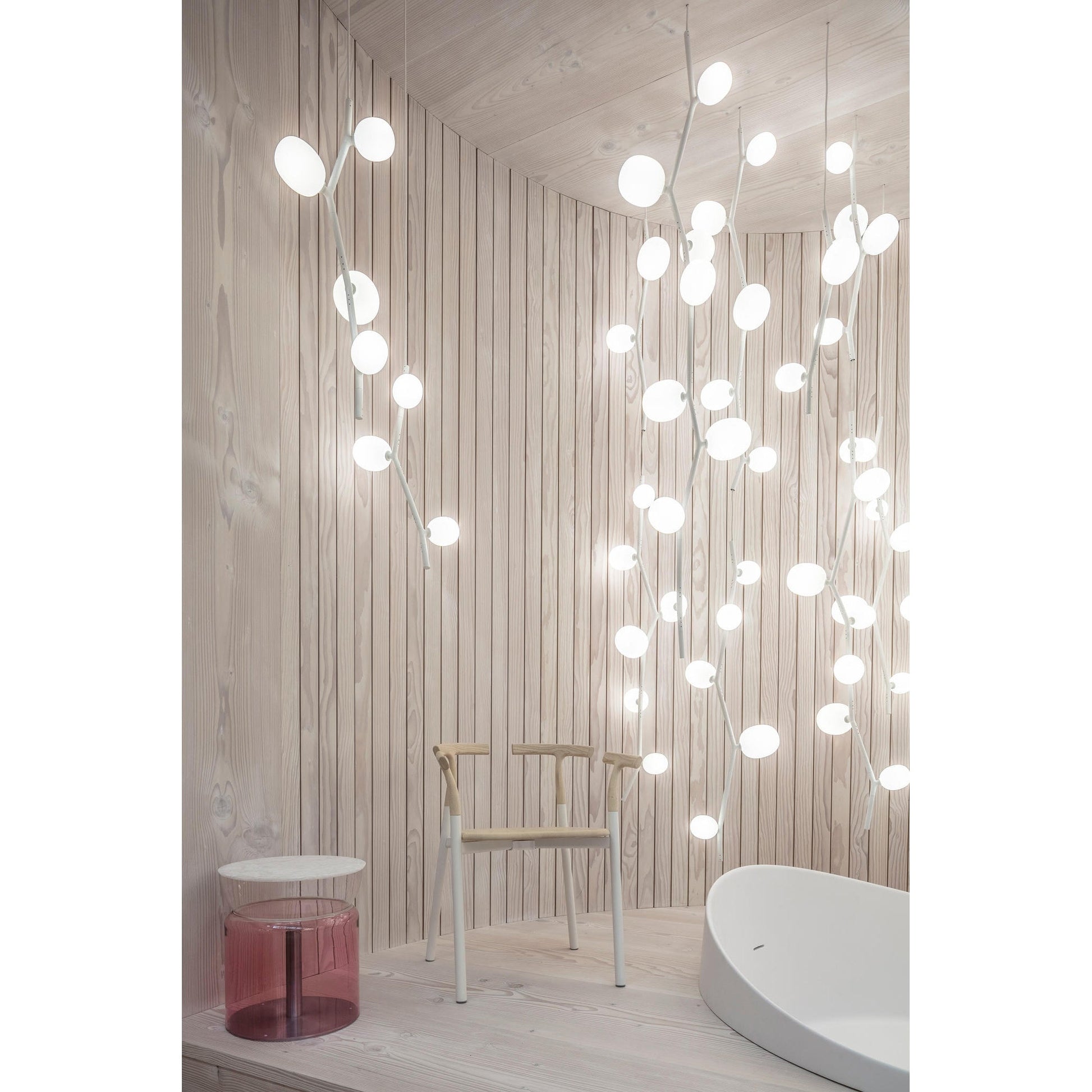 Isolora Modern Minimalist Vertical Glass Pendant Lamp - Lamp Copper