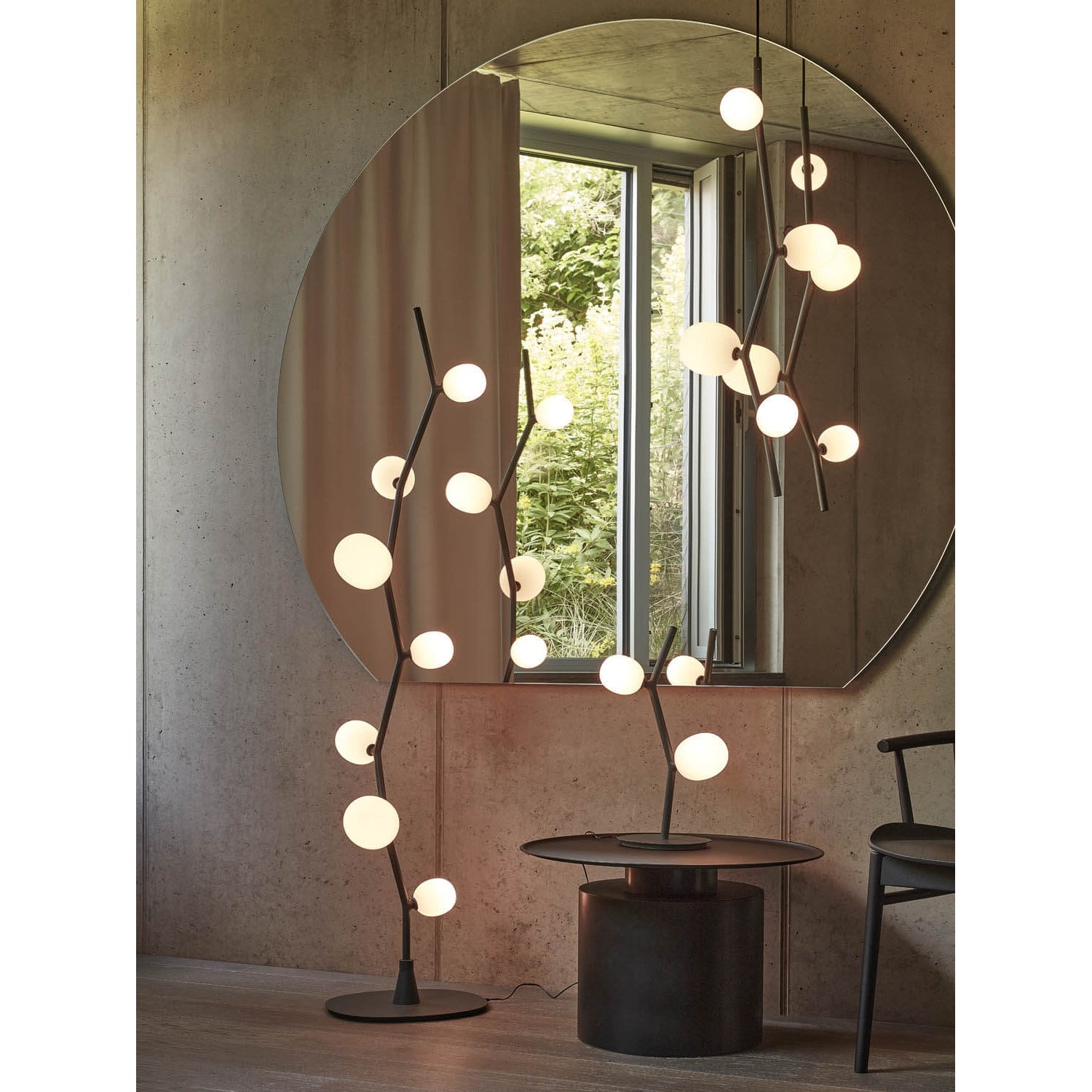Isolora Modern Minimalist Vertical Glass Pendant Lamp - Lamp Copper