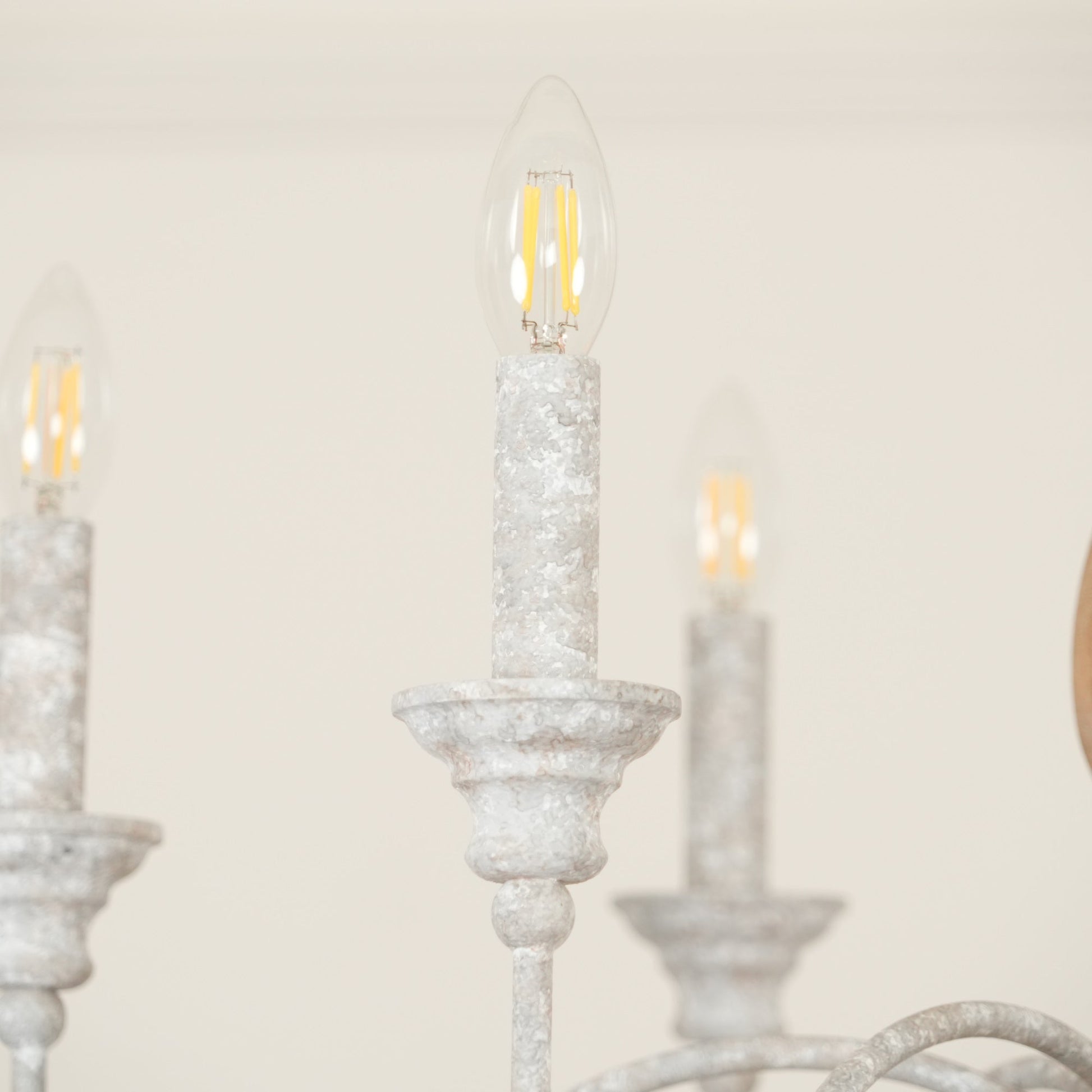 Eurloryra Vintage Candle Hand-carved Wood Chandelier - Lamp Copper