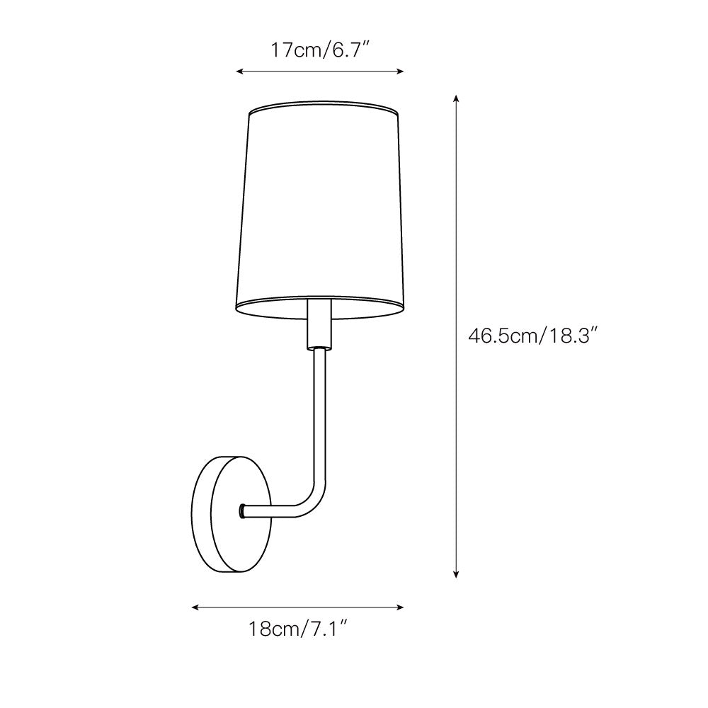 Orvynia Modern Minimalist Brass Fabric Wall Lamp - Lamp Copper