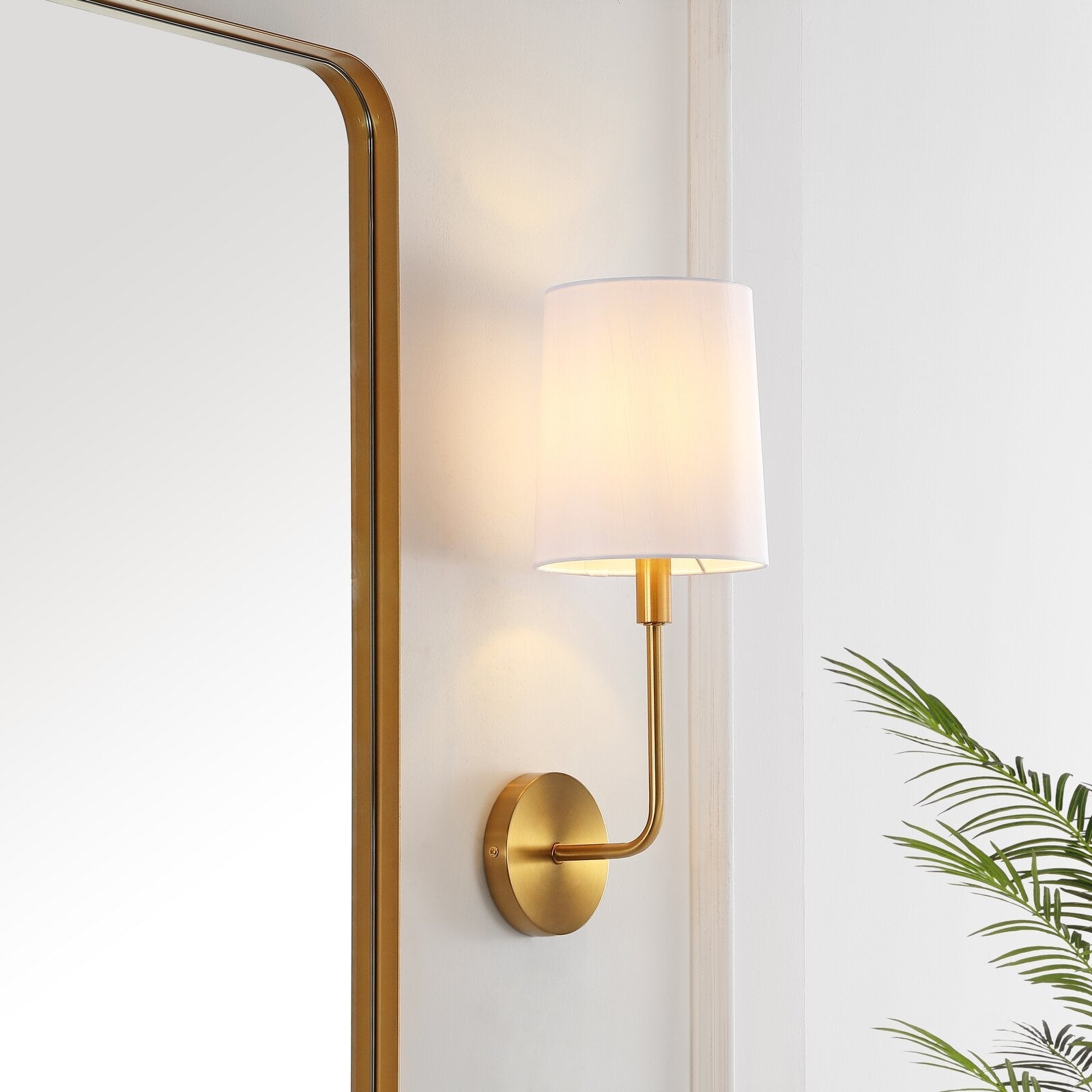 Orvynia Modern Minimalist Brass Fabric Wall Lamp - Lamp Copper
