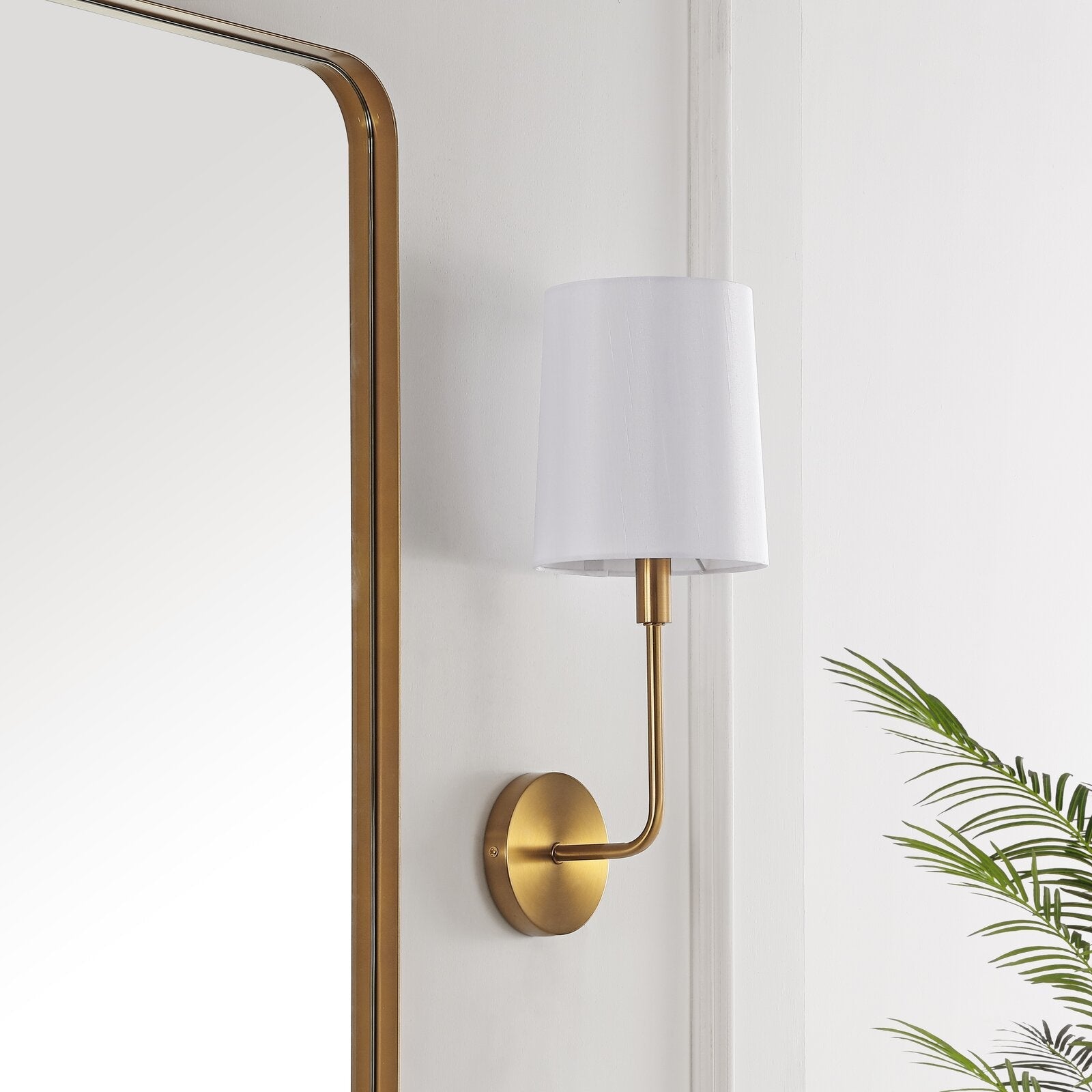 Orvynia Modern Minimalist Brass Fabric Wall Lamp - Lamp Copper