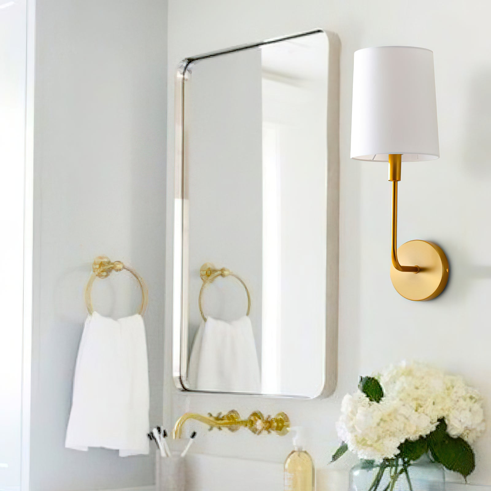 Orvynia Modern Minimalist Brass Fabric Wall Lamp - Lamp Copper
