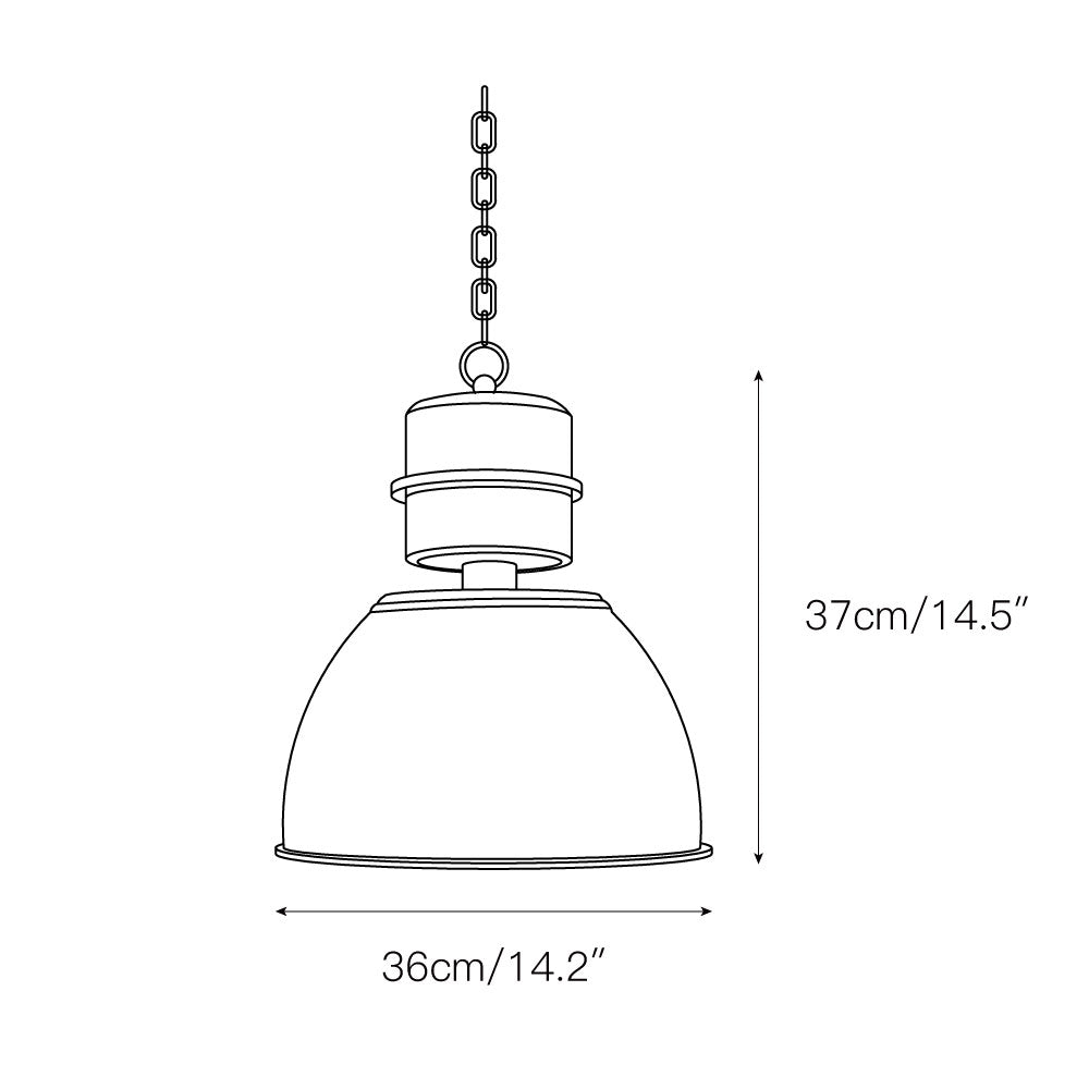 Evlaeia Modern Minimalist Orange Metal Pendant Lamp - Lamp Copper