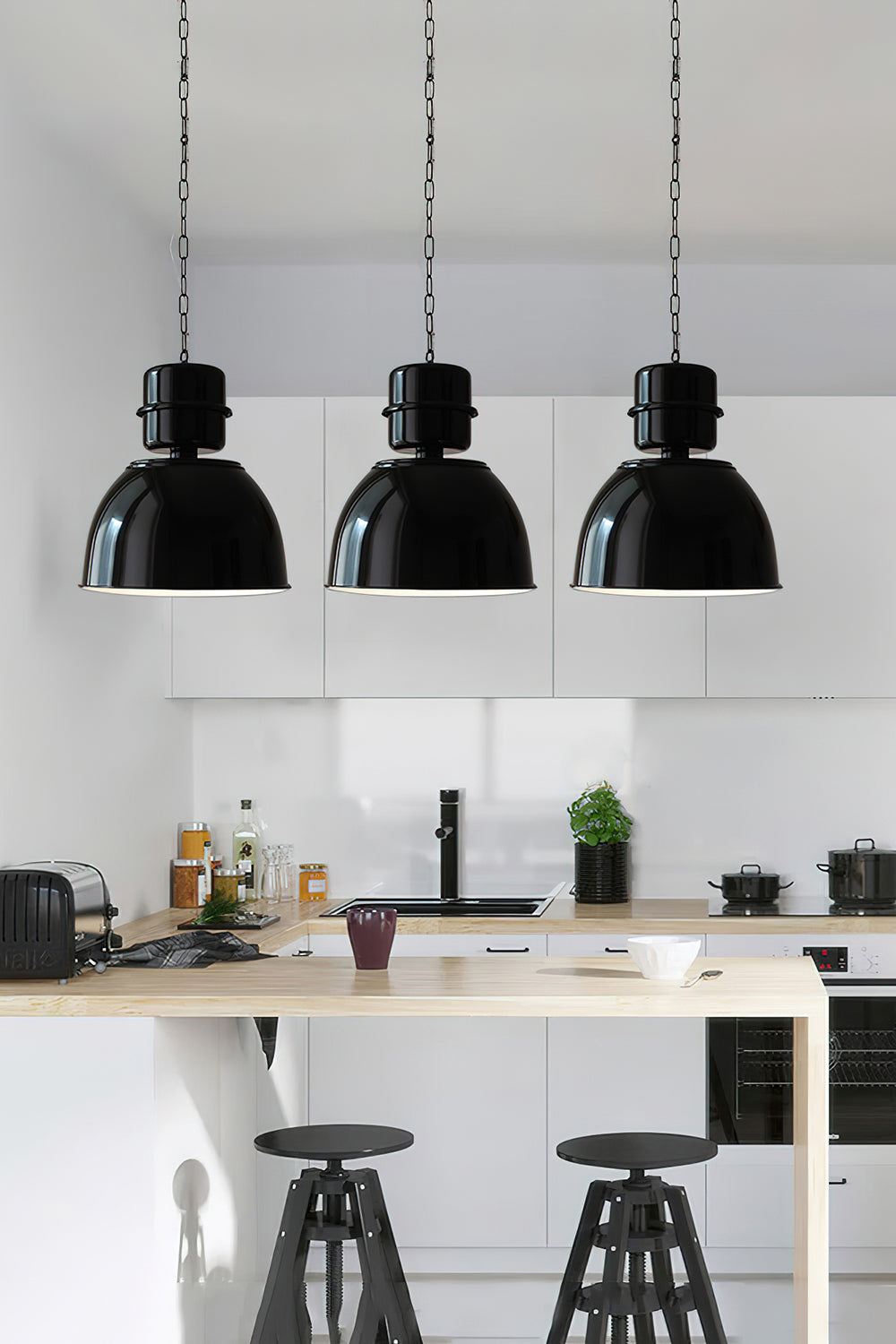 Evlaeia Modern Minimalist Orange Metal Pendant Lamp - Lamp Copper