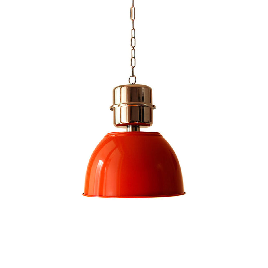 Evlaeia Modern Minimalist Orange Metal Pendant Lamp - Lamp Copper
