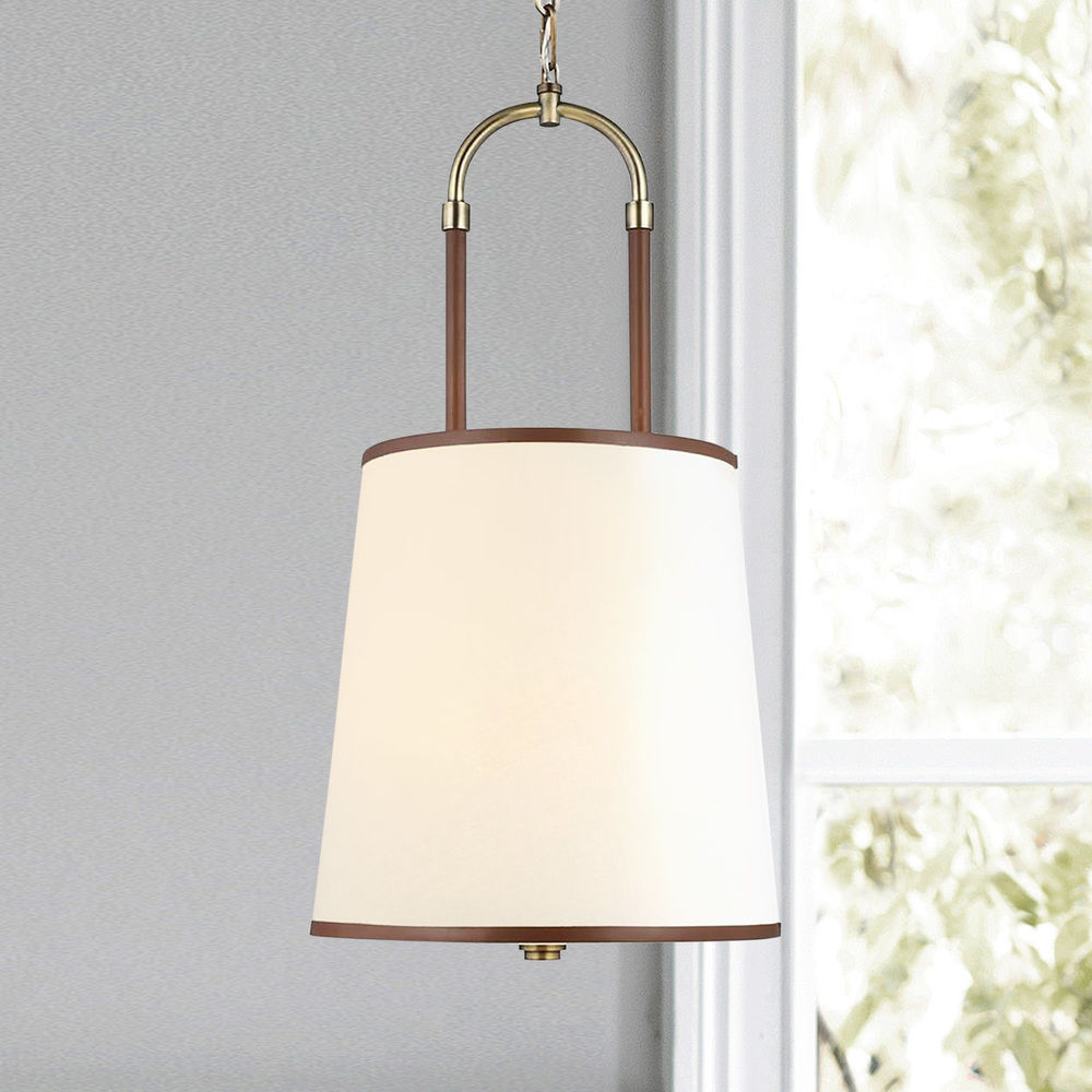 Aurzorora Vintage Industrial Brass Fabric Pendant Lamp - Lamp Copper
