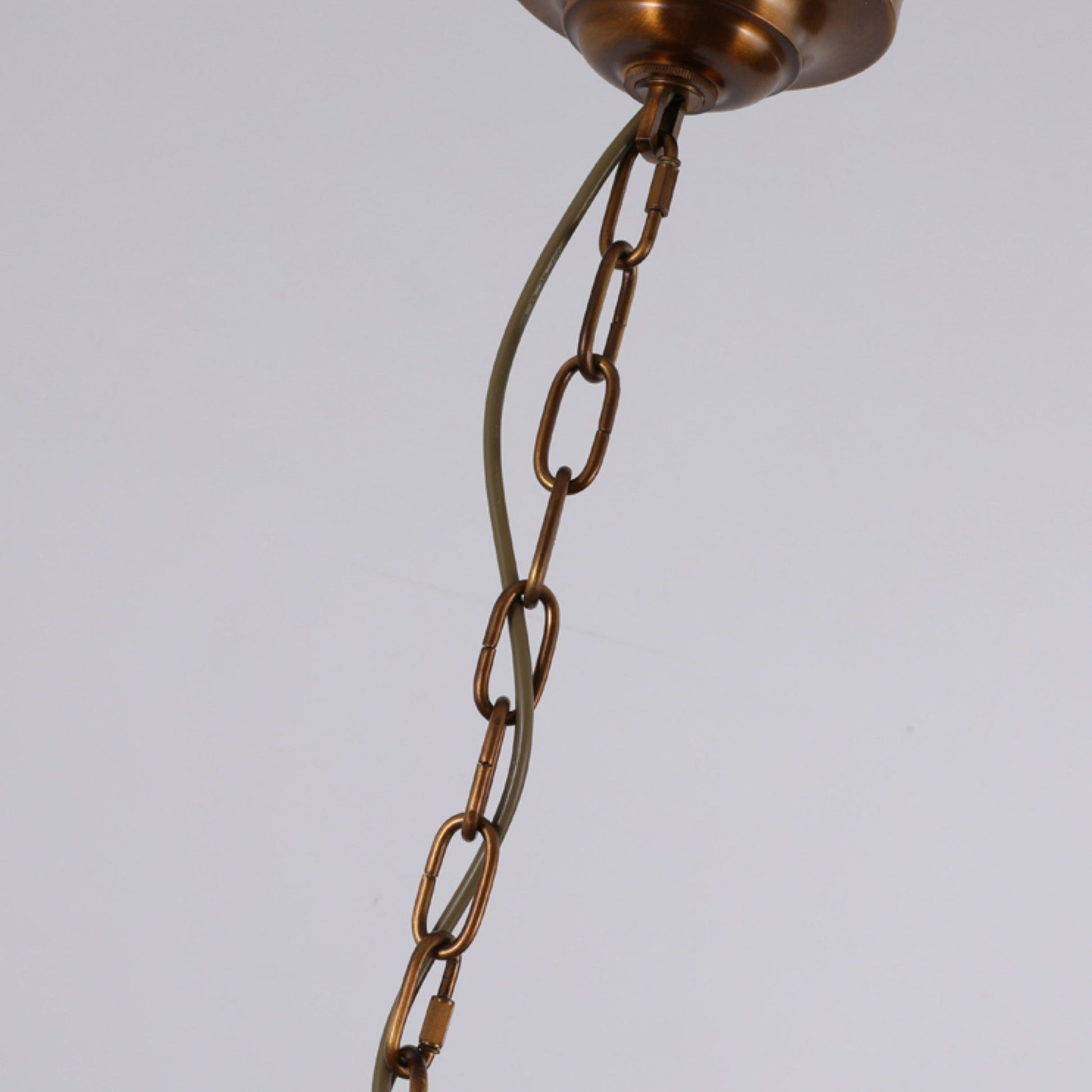 Erveliel Vintage Luxury Brass Fabric Chandelier - Lamp Copper