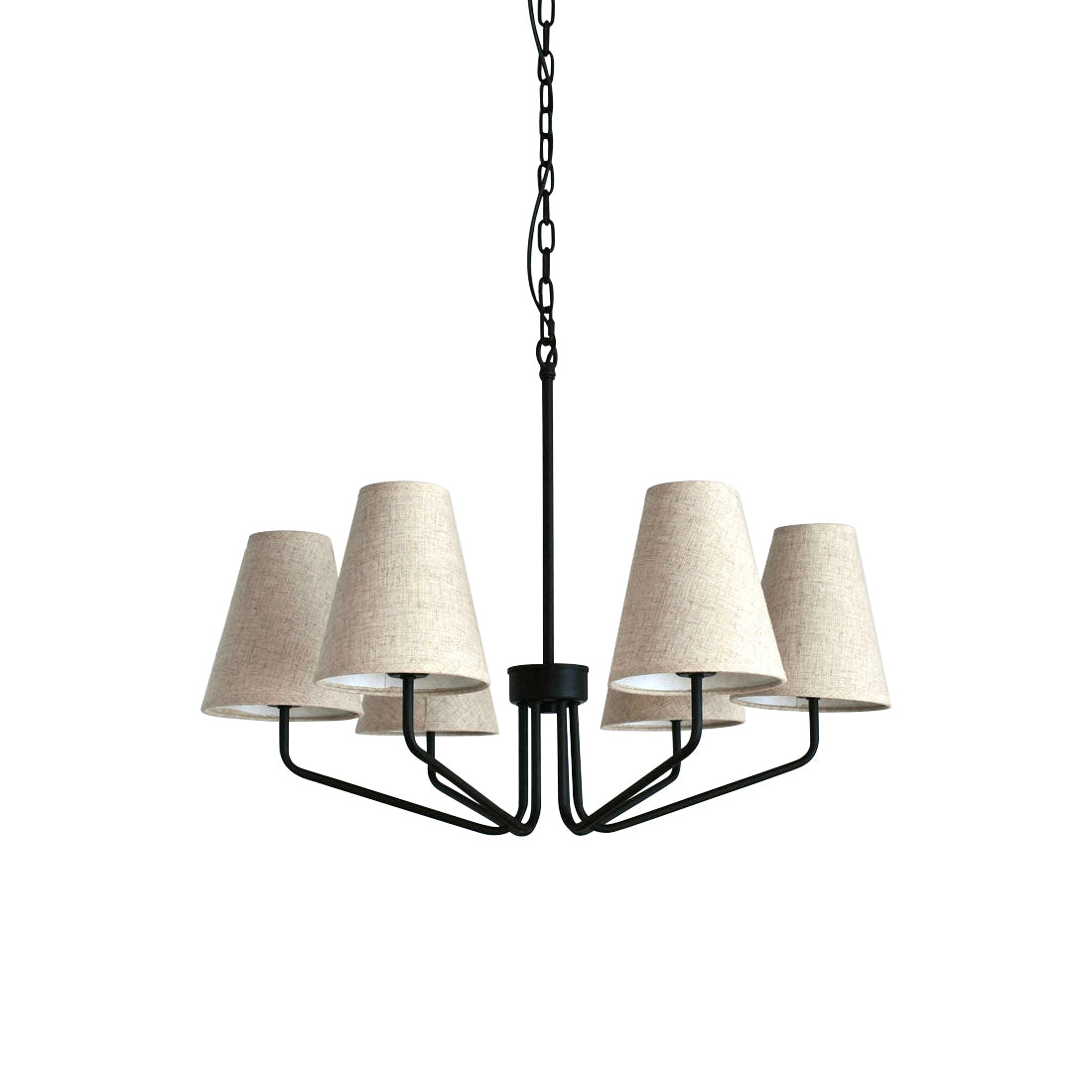 Aurdoreth Vintage Industrial Brass Fabric Chandelier - Lamp Copper