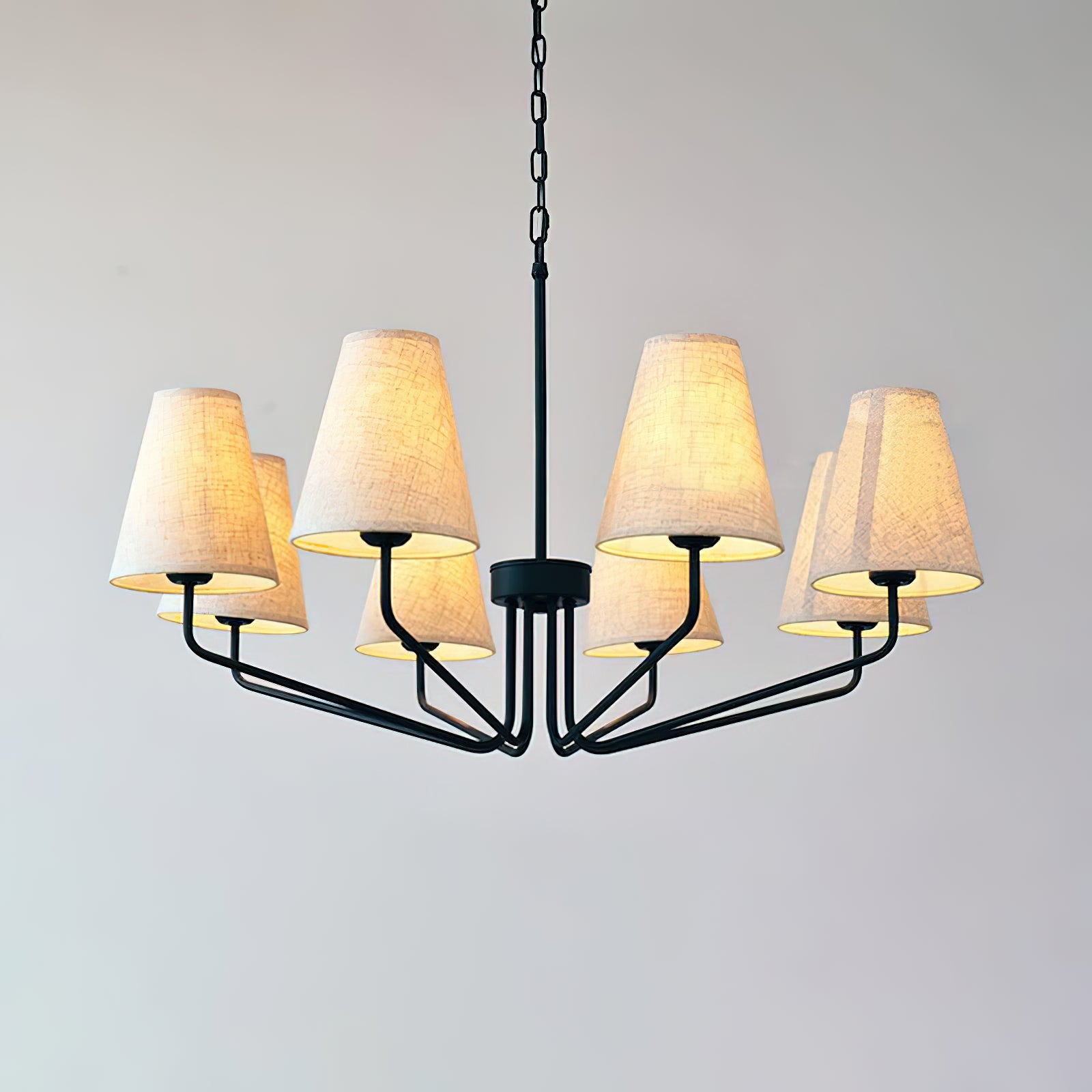Aurdoreth Vintage Industrial Brass Fabric Chandelier - Lamp Copper