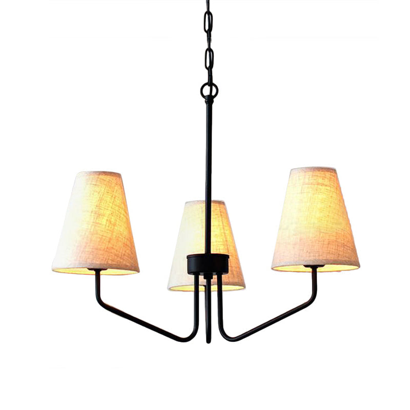 Aurdoreth Vintage Industrial Brass Fabric Chandelier - Lamp Copper