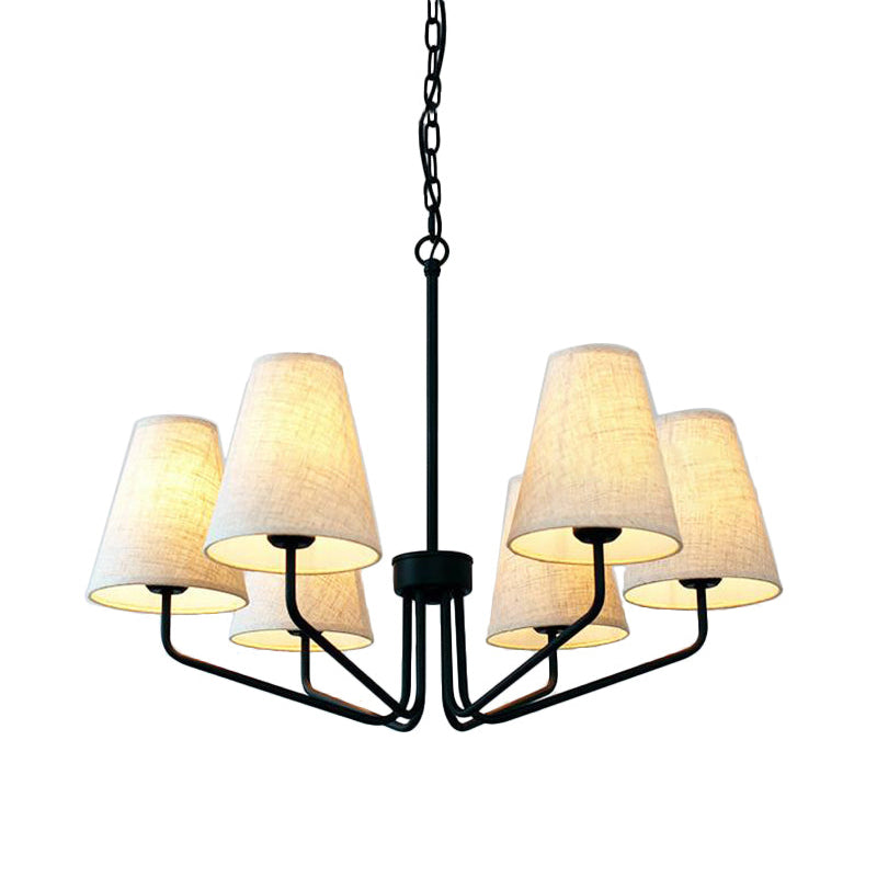 Aurdoreth Vintage Industrial Brass Fabric Chandelier - Lamp Copper
